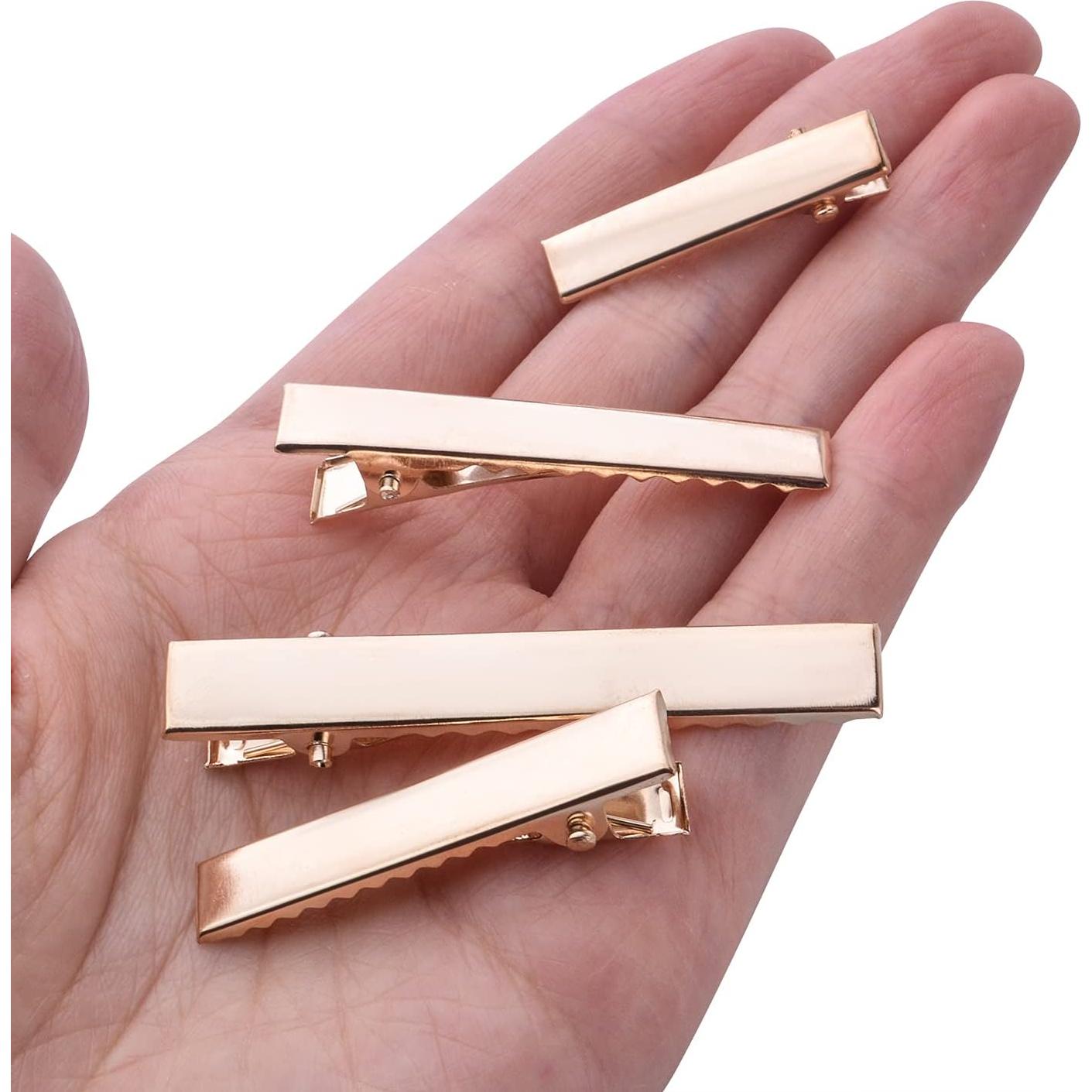 Pinzas para Cabello Tipo Pato Doradas BronaGrand - 120 Piezas