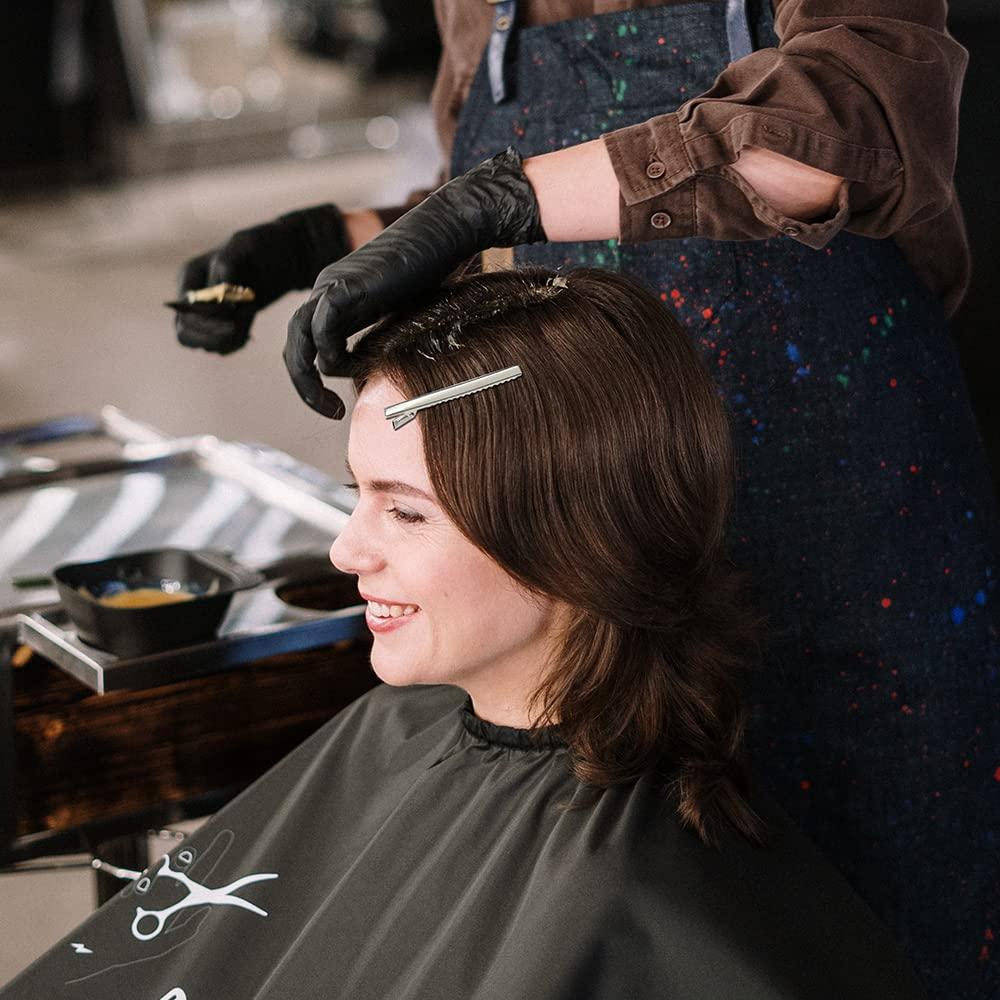 Clips de Pelo Metálicos Cocodrilo Lawie 75mm Plata - Paquete 100