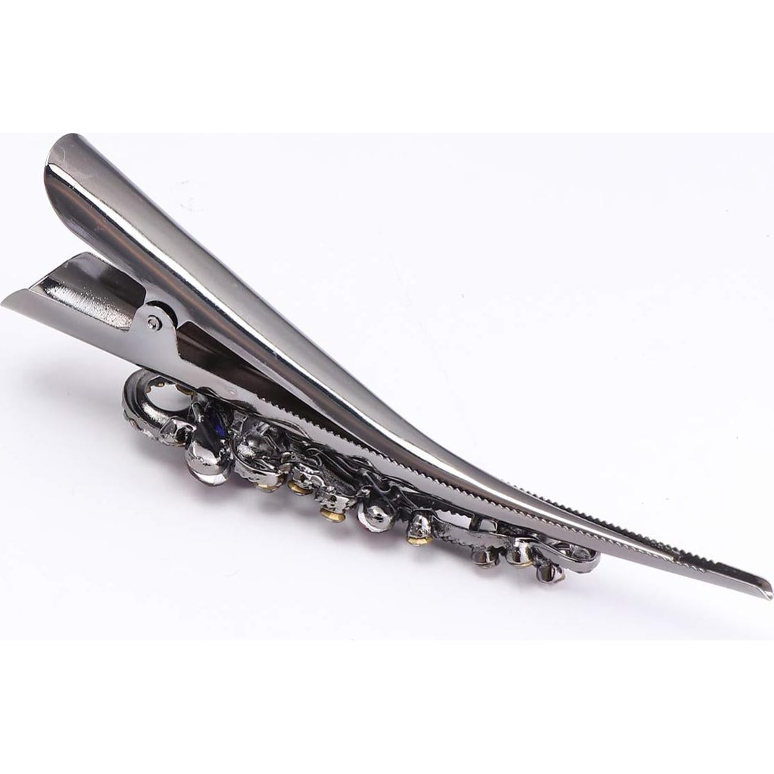 Pinzas para el cabello Lurrose de metal con rhinestones 2PC