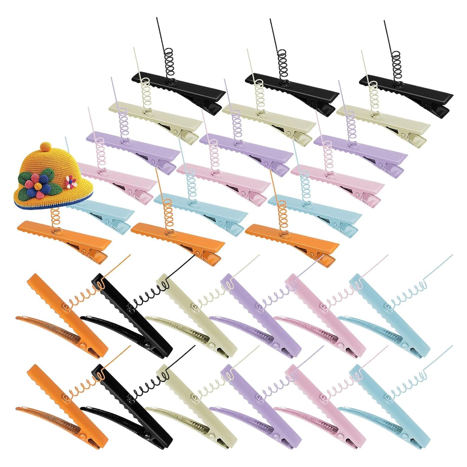 120 Clips para Cabello Tipo Cocodrilo Multicolor Abaodam