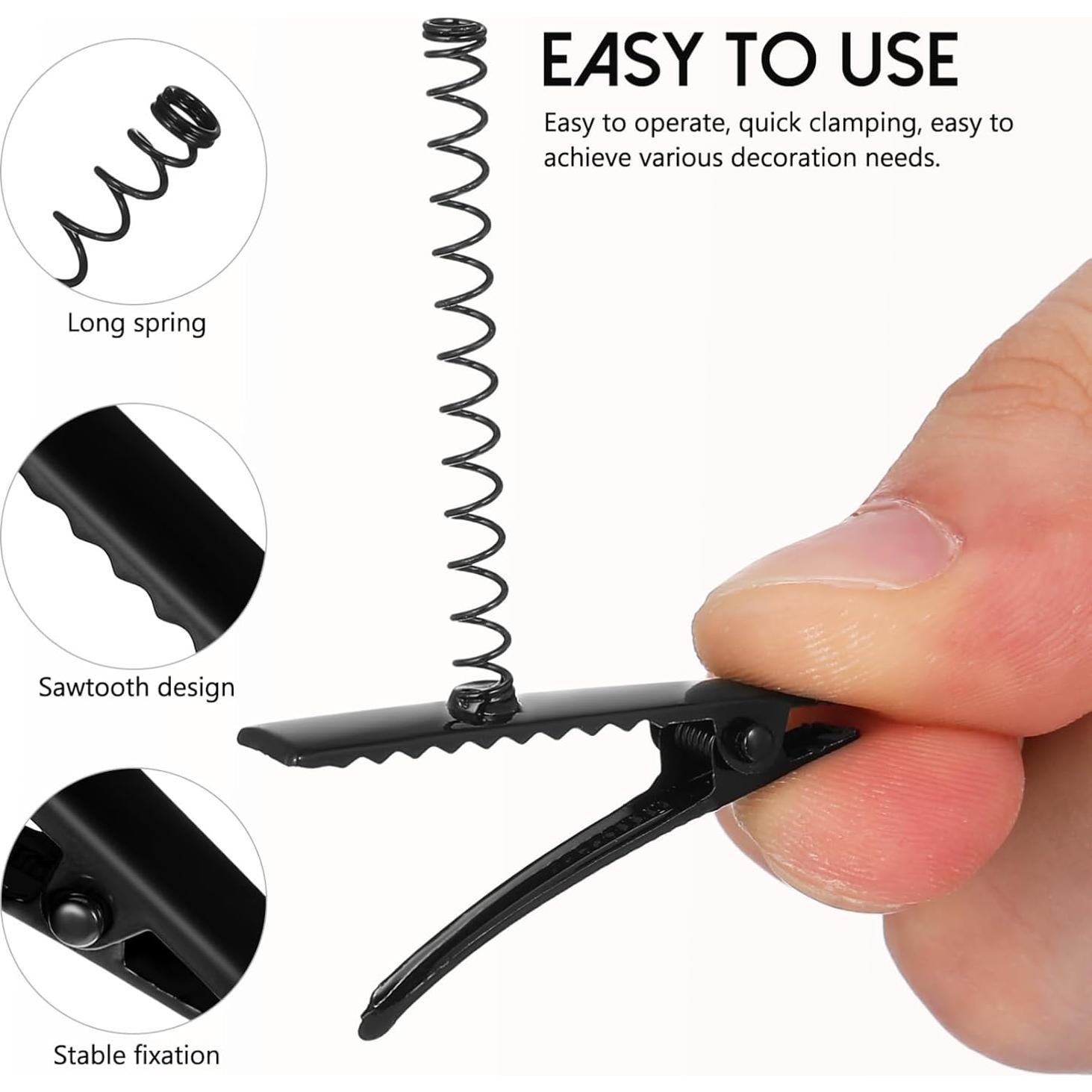 120 Clips para Cabello Tipo Cocodrilo Multicolor Abaodam