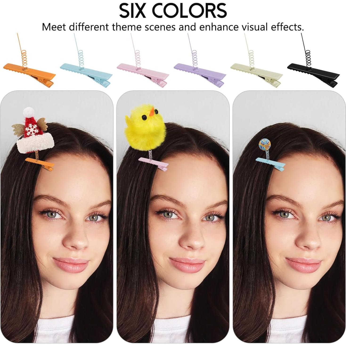 120 Clips para Cabello Tipo Cocodrilo Multicolor Abaodam