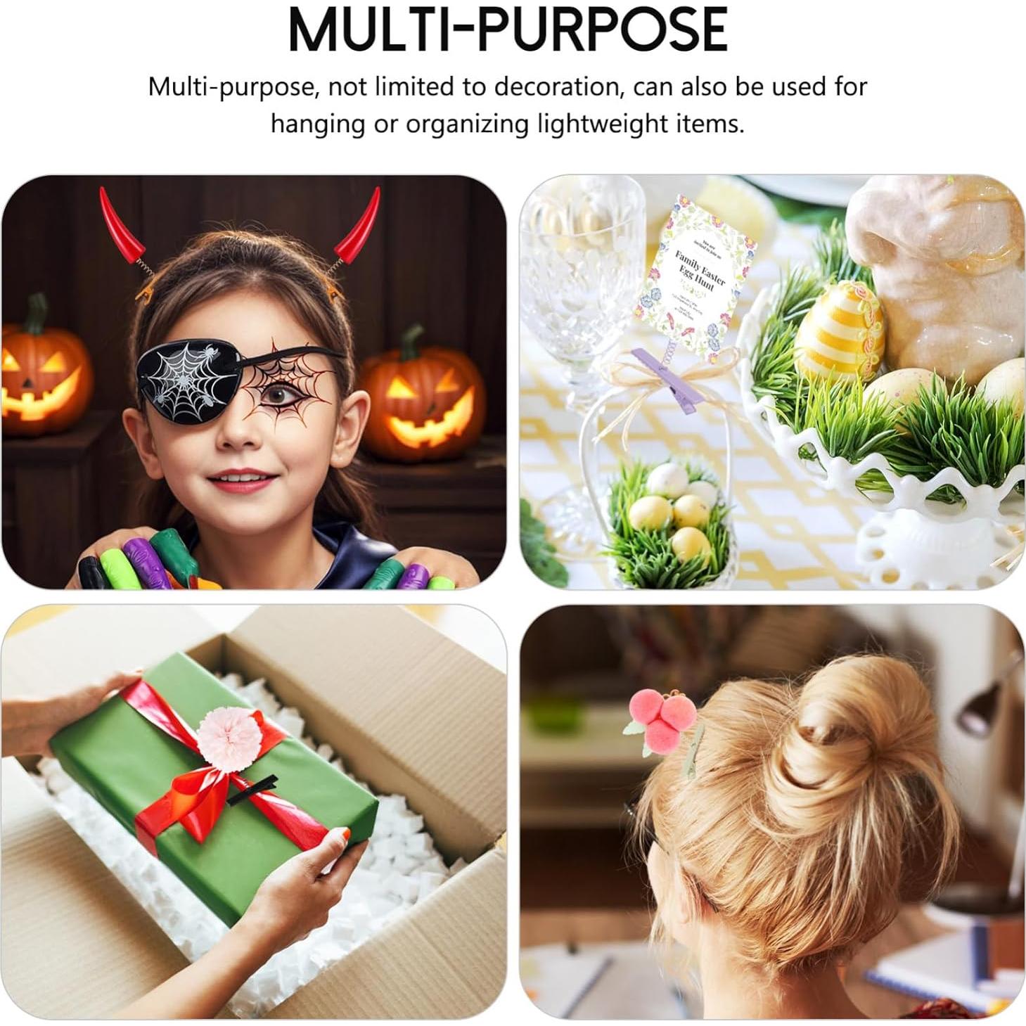 120 Clips para Cabello Tipo Cocodrilo Multicolor Abaodam