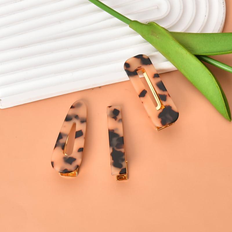 Juego de 3 Pinzas de Cabello de Acetato Ancnoz - Estilo Retro