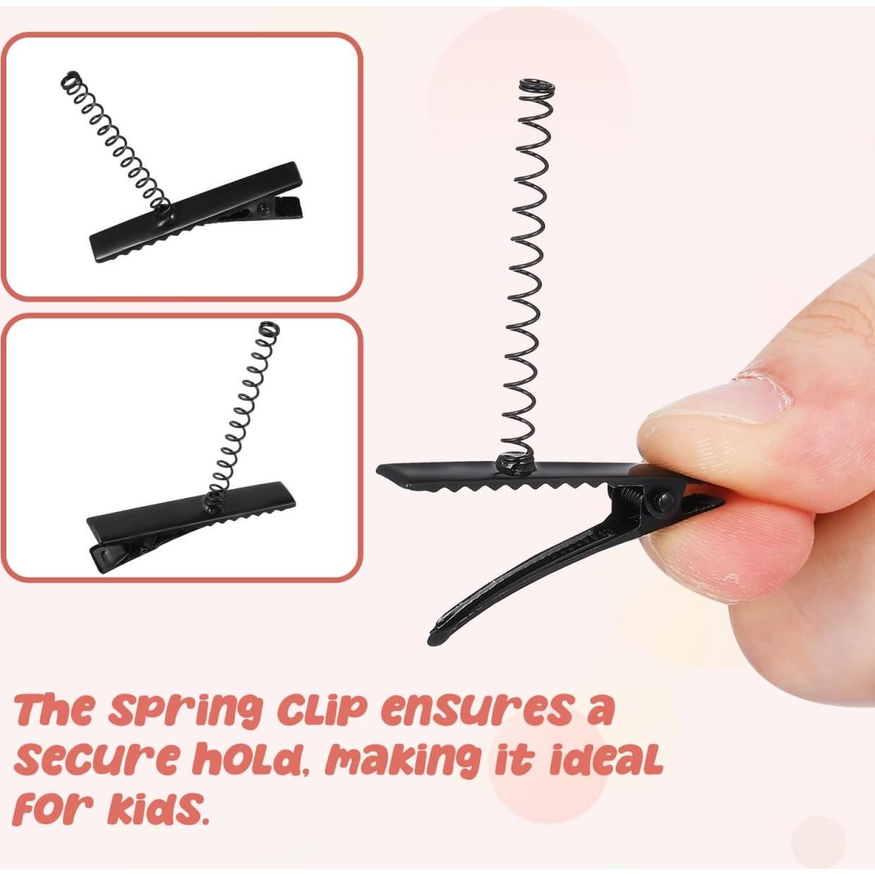 100 Clips de Pelo de Metal en Forma de Pato para Estilismo