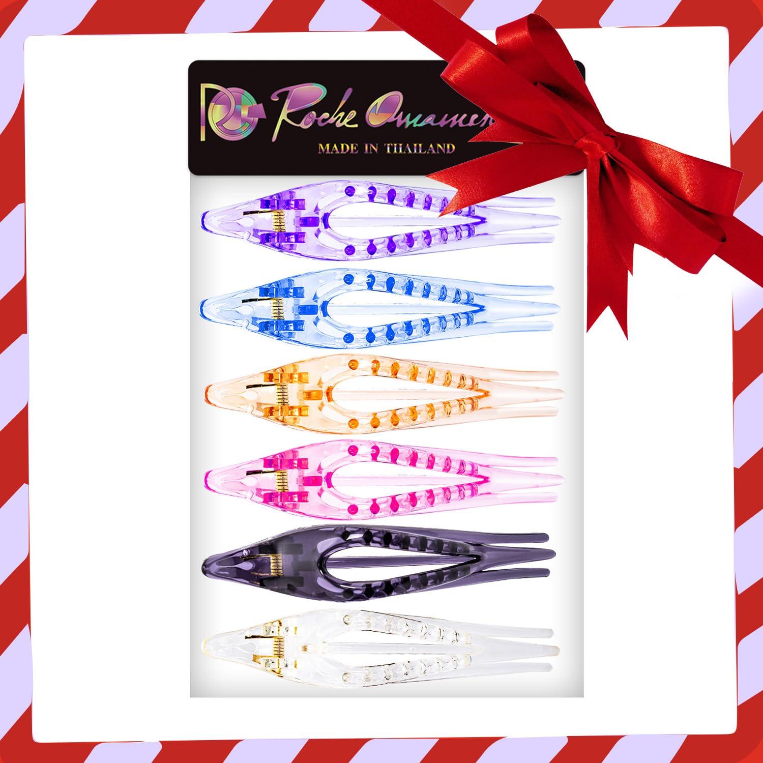 Clip para el Cabello RC ROCHE ORNAMENT 6 Pcs Mediano Multicolor