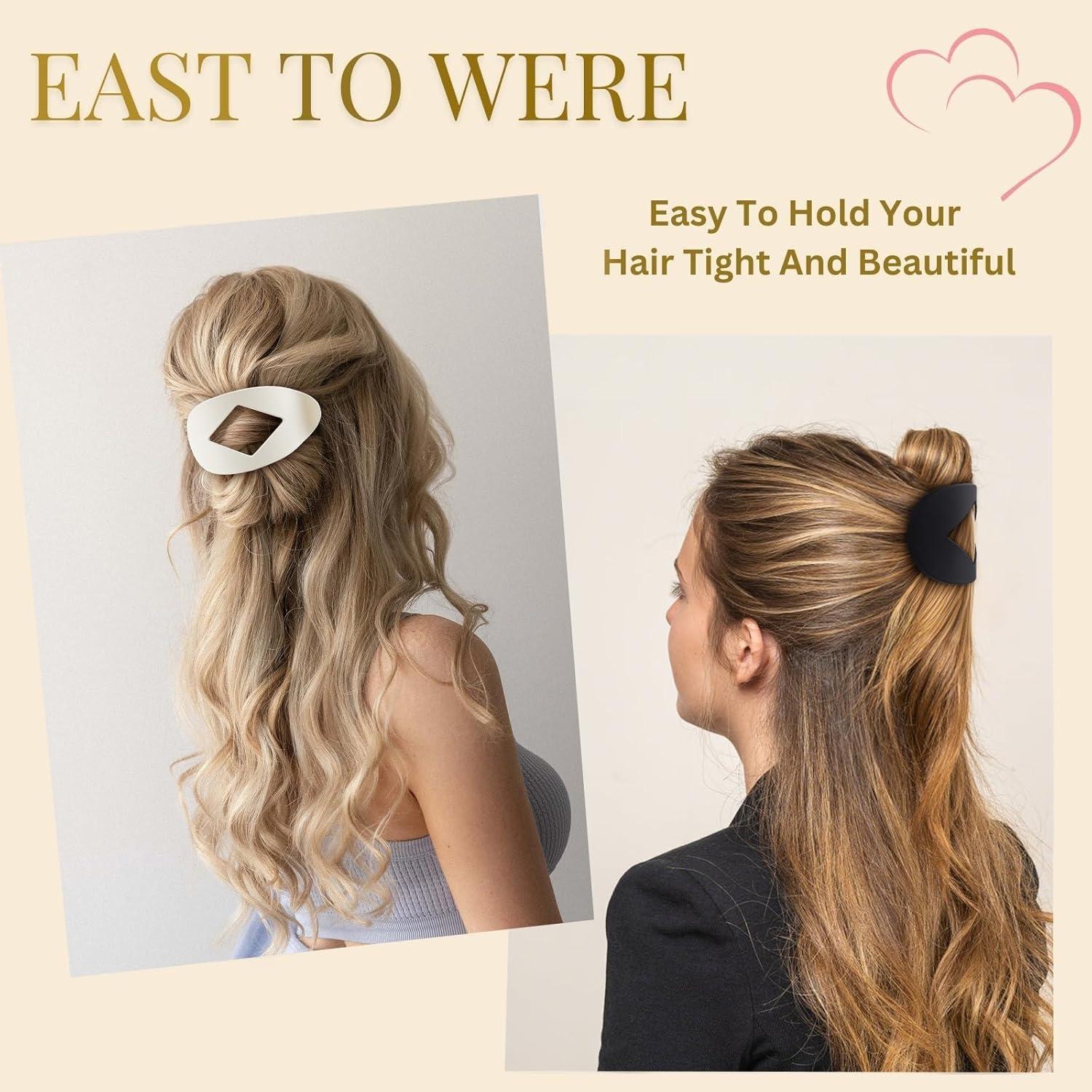 Pinza de Pelo Ergonómica Antideslizante 4 Piezas - Estilo Leopardo