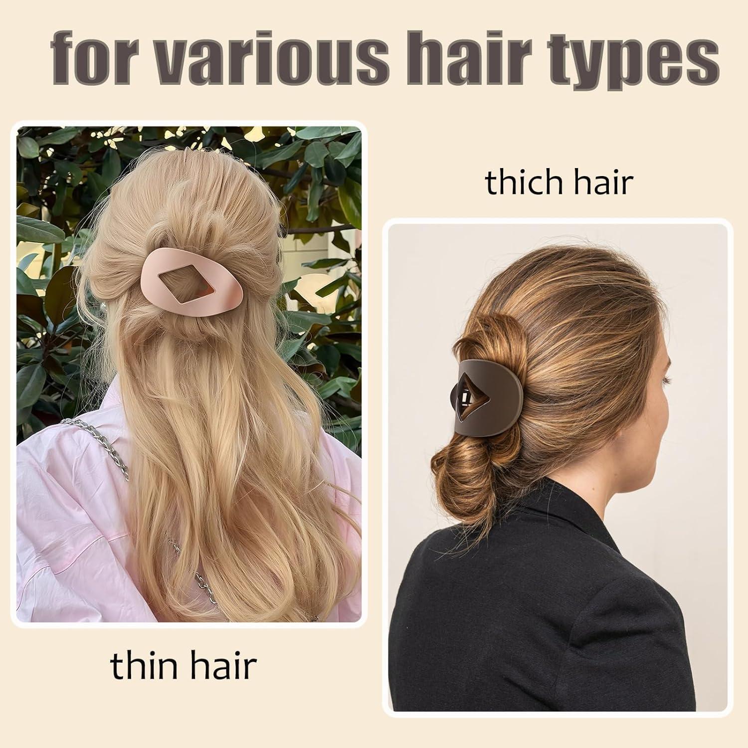 Pinza de Pelo Ergonómica Antideslizante 4 Piezas - Estilo Leopardo