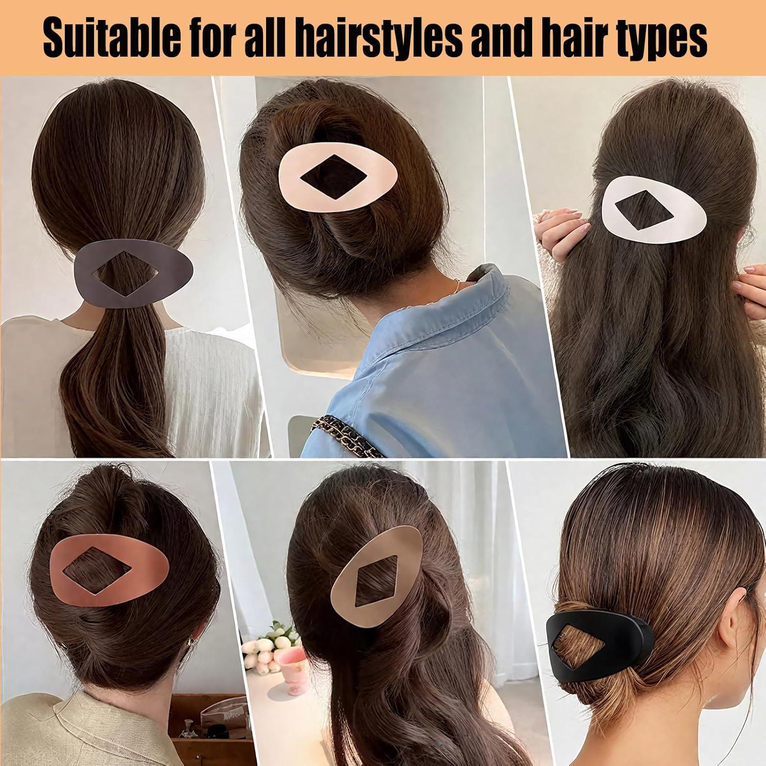 Pinza de Pelo Ergonómica Antideslizante 4 Piezas - Estilo Leopardo