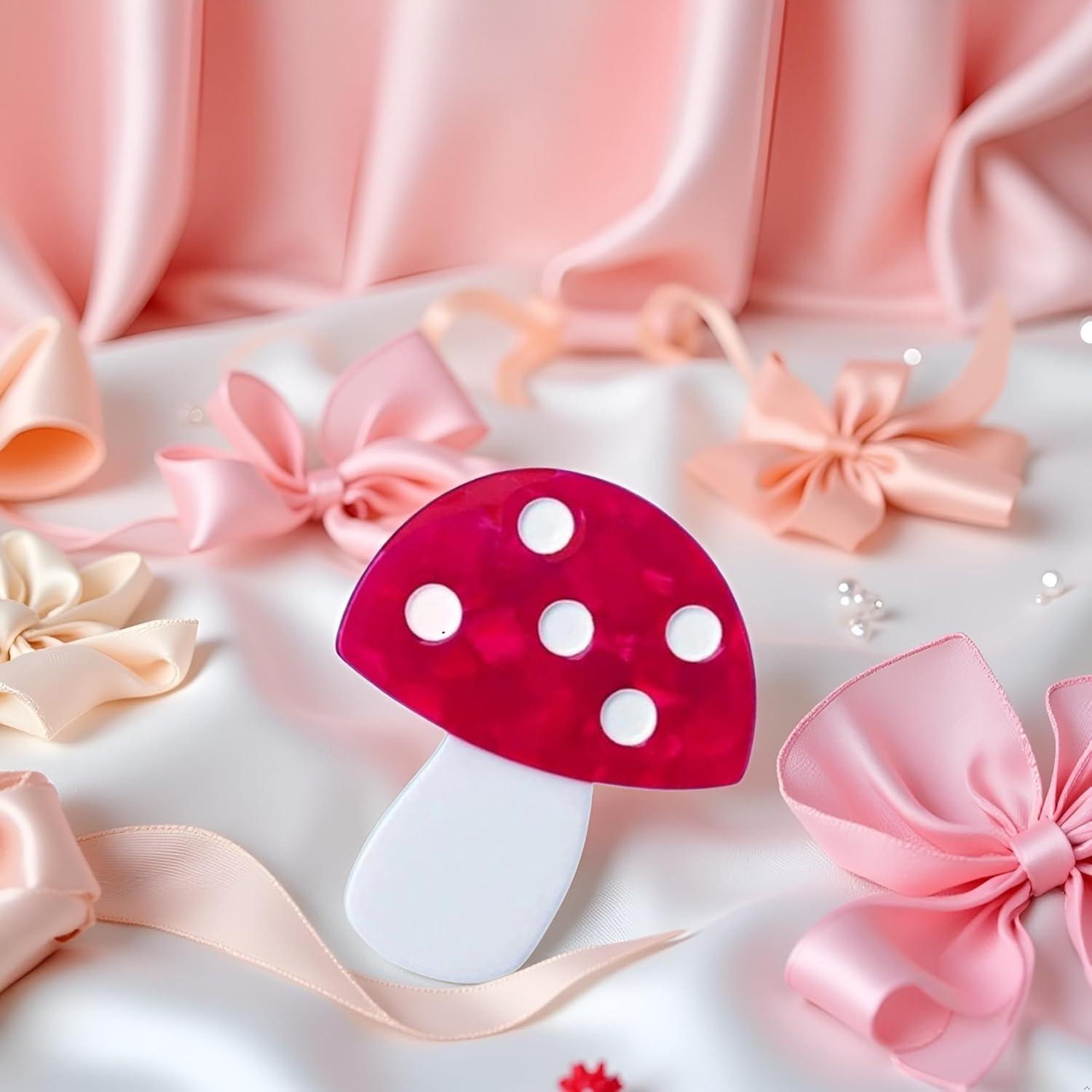 Clip para el cabello creativo SquarezhenBo - Acetato rojo