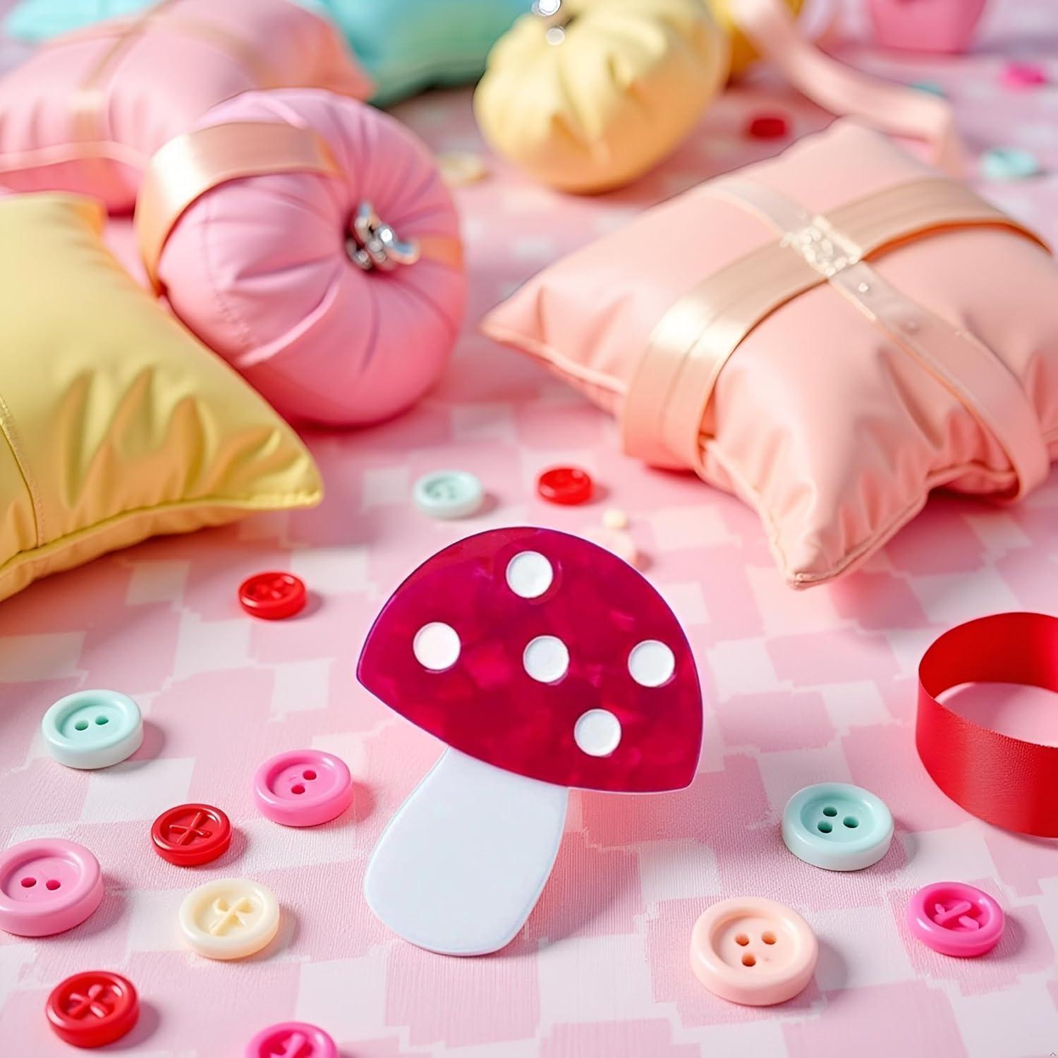 Clip para el cabello creativo SquarezhenBo - Acetato rojo