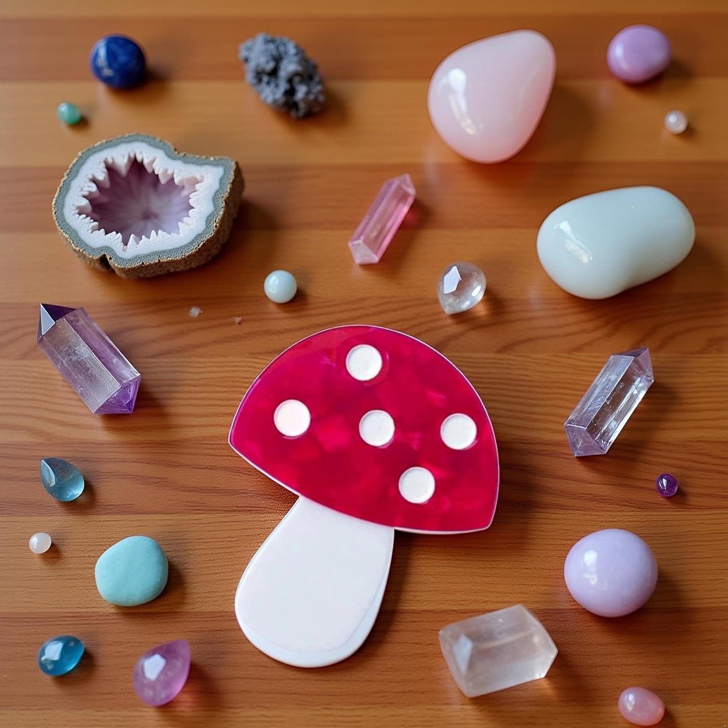 Clip para el cabello creativo SquarezhenBo - Acetato rojo