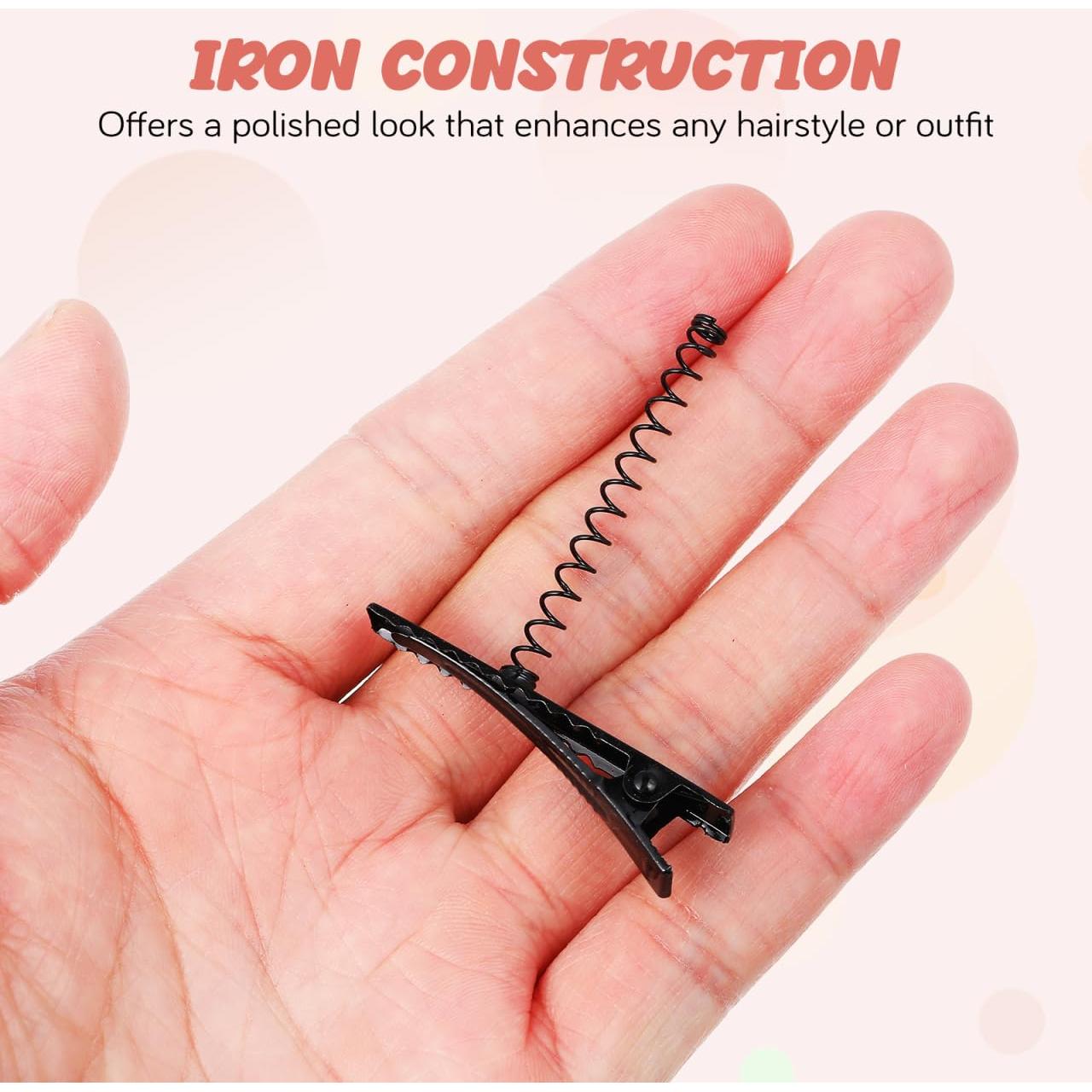 100 Clips de Pato de Metal Homoyoyo para Estilizar Cabello