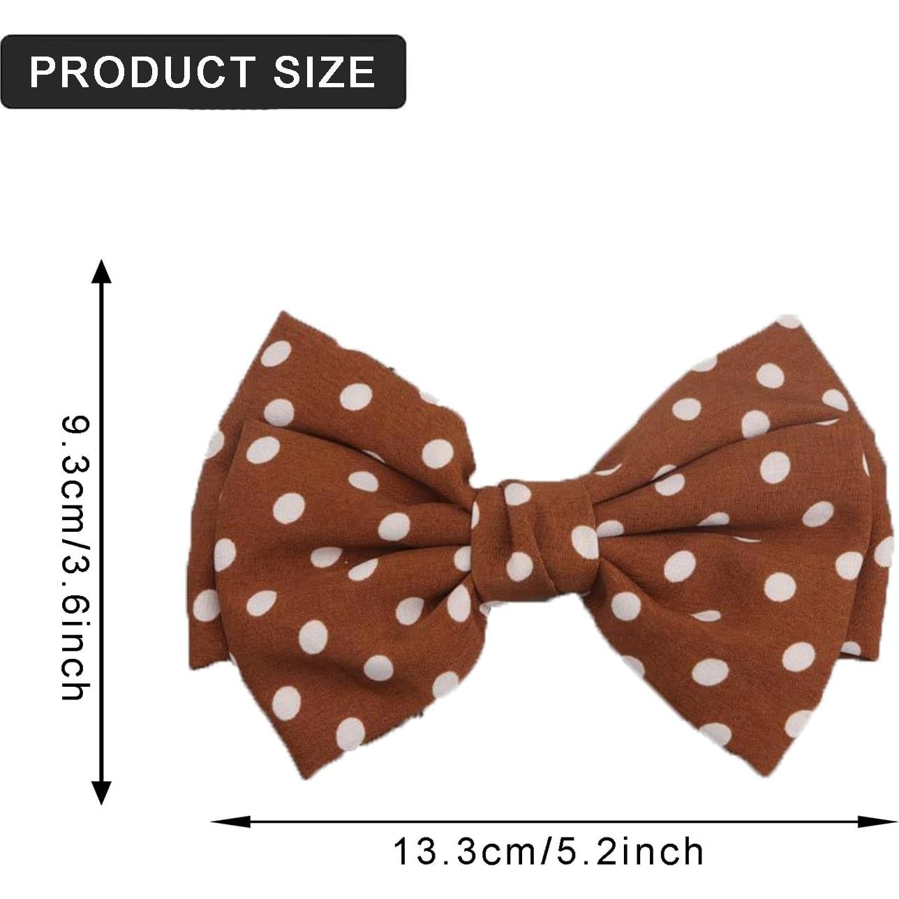 Clip de cabello con lazo de lunares Besaleck - Khaki