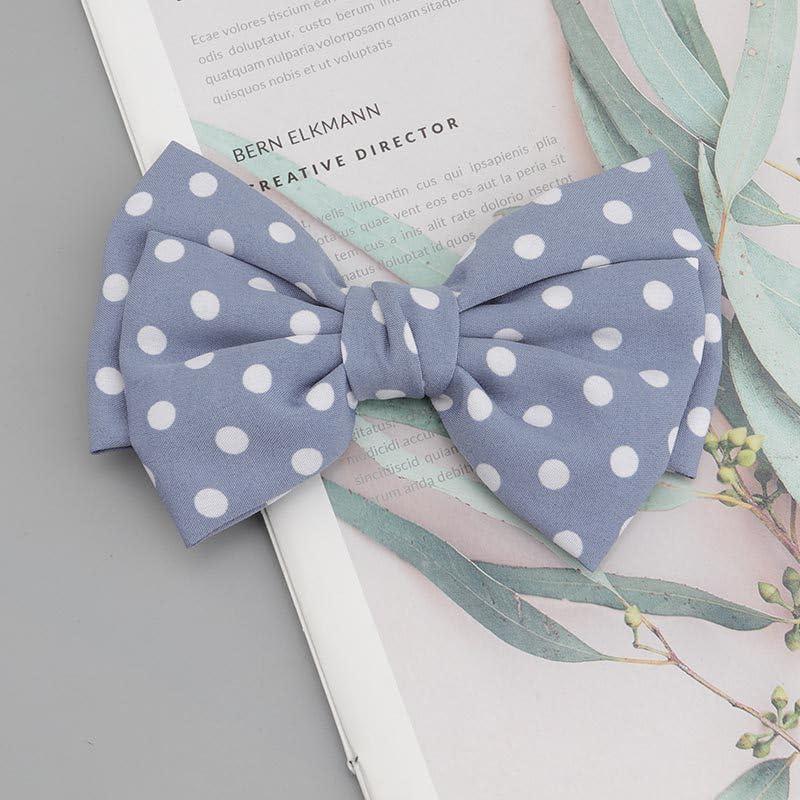 Clip de cabello con lazo de lunares Besaleck - Khaki