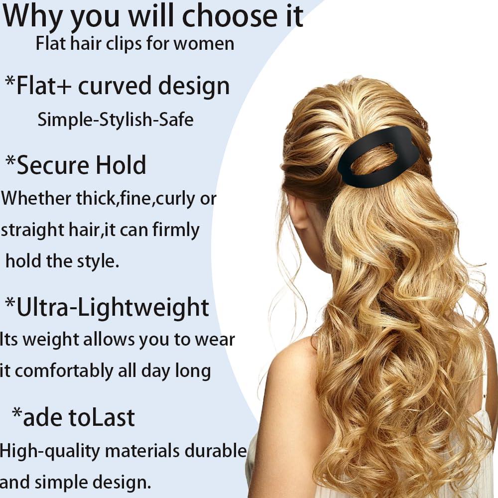 Pinzas de Pelo Planas Genéricas 4Pcs Fuerte Sujeción Colores Neutros