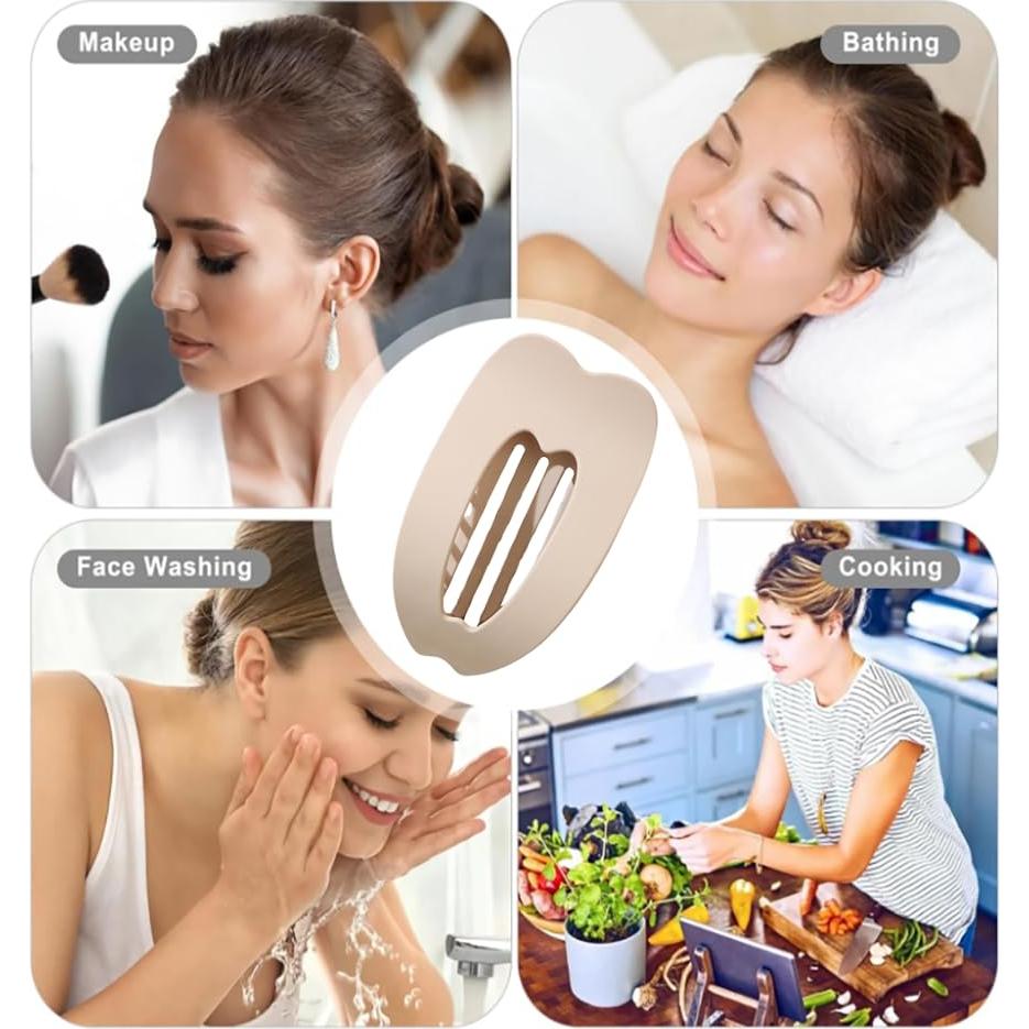 Pinzas de Pelo Planas Genéricas 4Pcs Fuerte Sujeción Colores Neutros