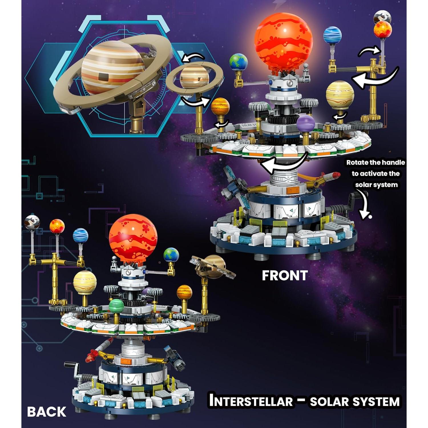 Juego de Construcción Sistema Solar Rotativo Loyratche 963 Piezas