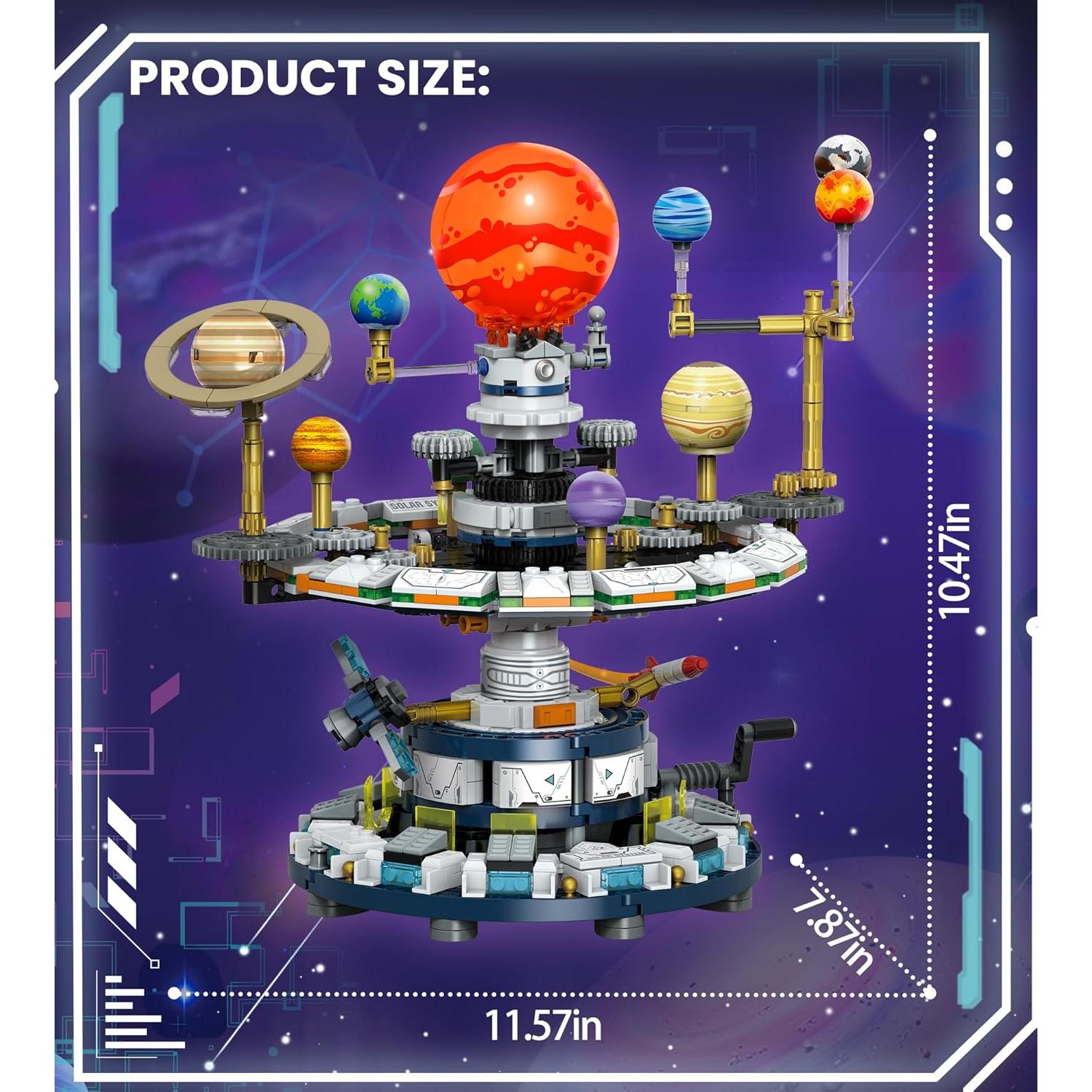 Juego de Construcción Sistema Solar Rotativo Loyratche 963 Piezas