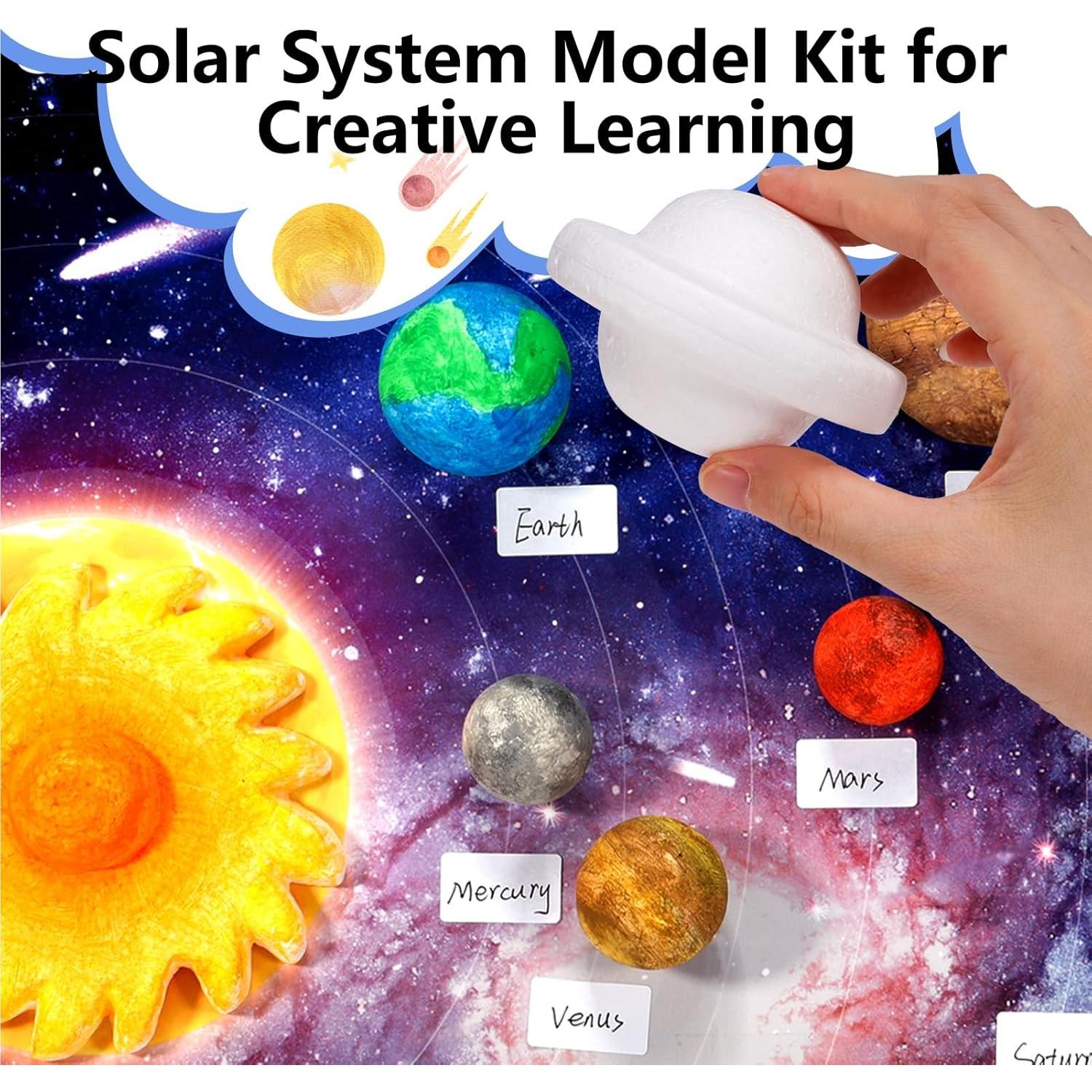 Kit 3D del Sistema Solar Pllieay con Tablero y 17 Bolas