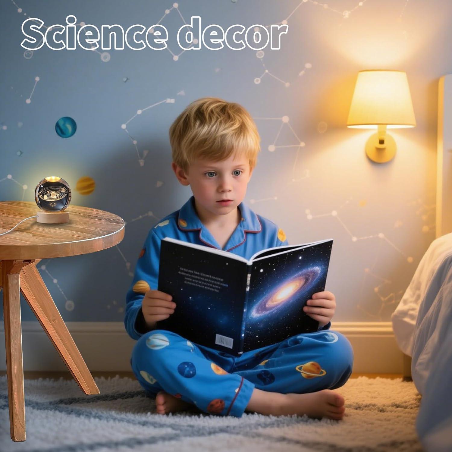 Bola de Cristal 3D del Sistema Solar ERSGREAT 60mm Iluminada