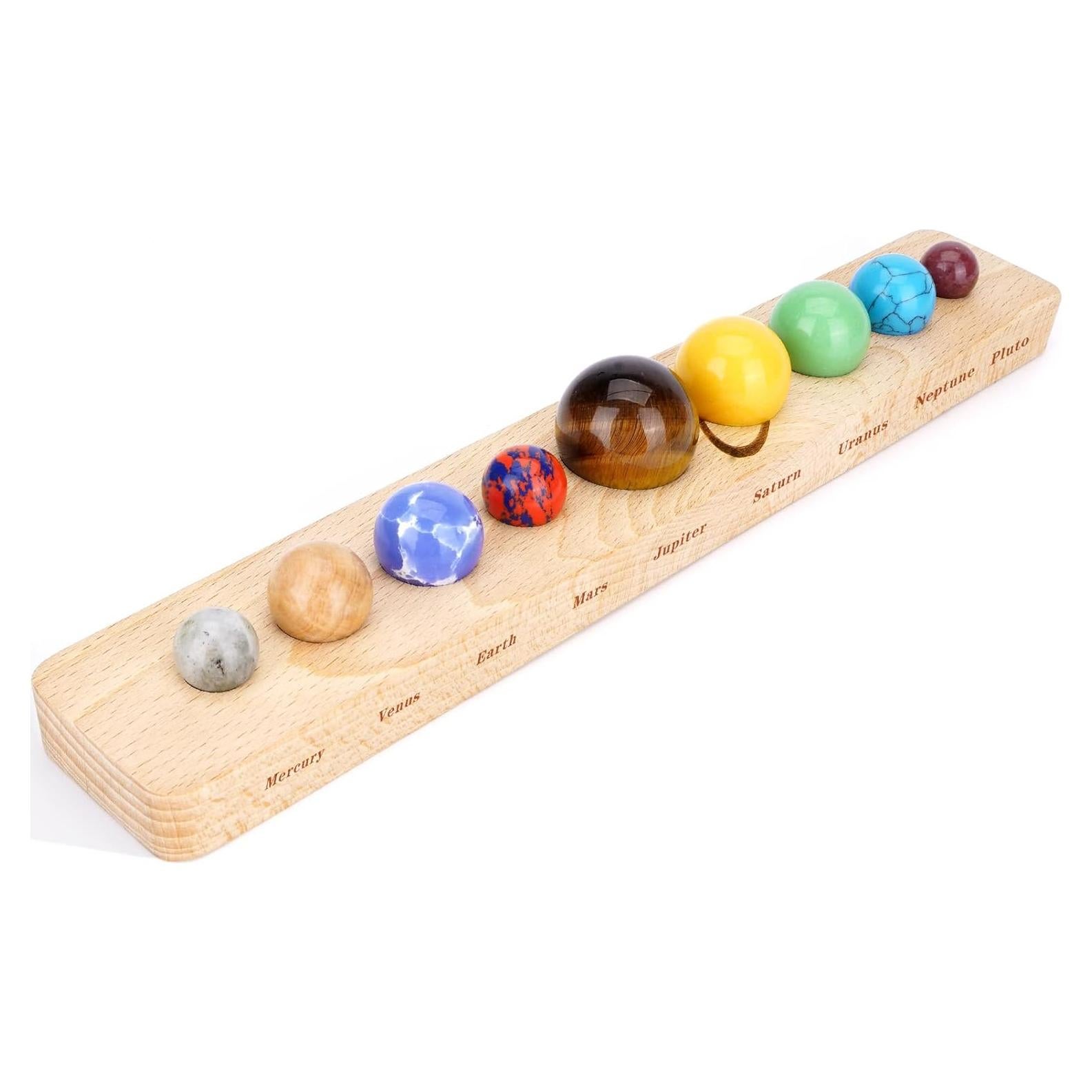 Decoración Sistema Solar 9 Planetas GEMWONDER Hecho a Mano