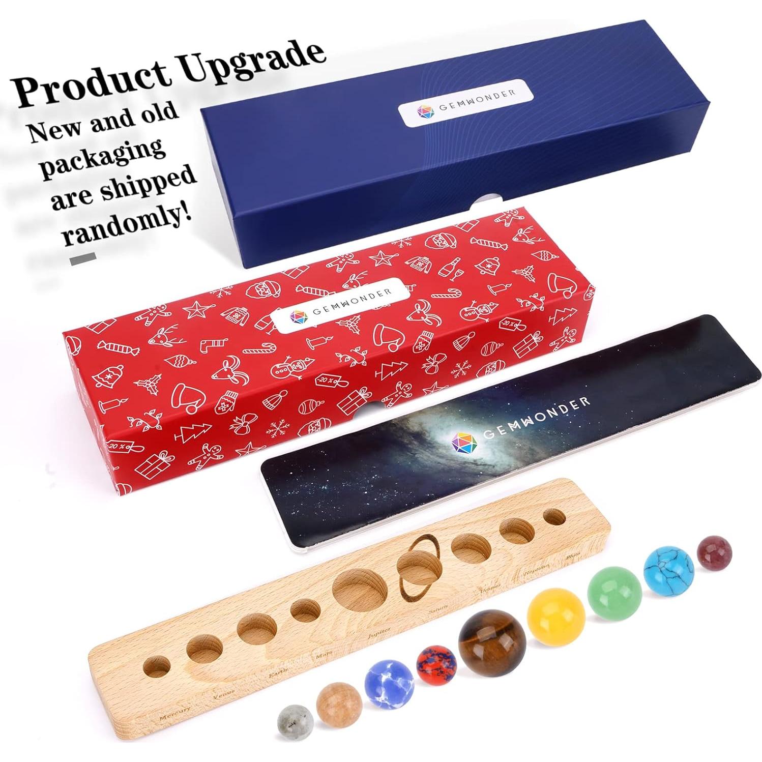 Decoración Sistema Solar 9 Planetas GEMWONDER Hecho a Mano