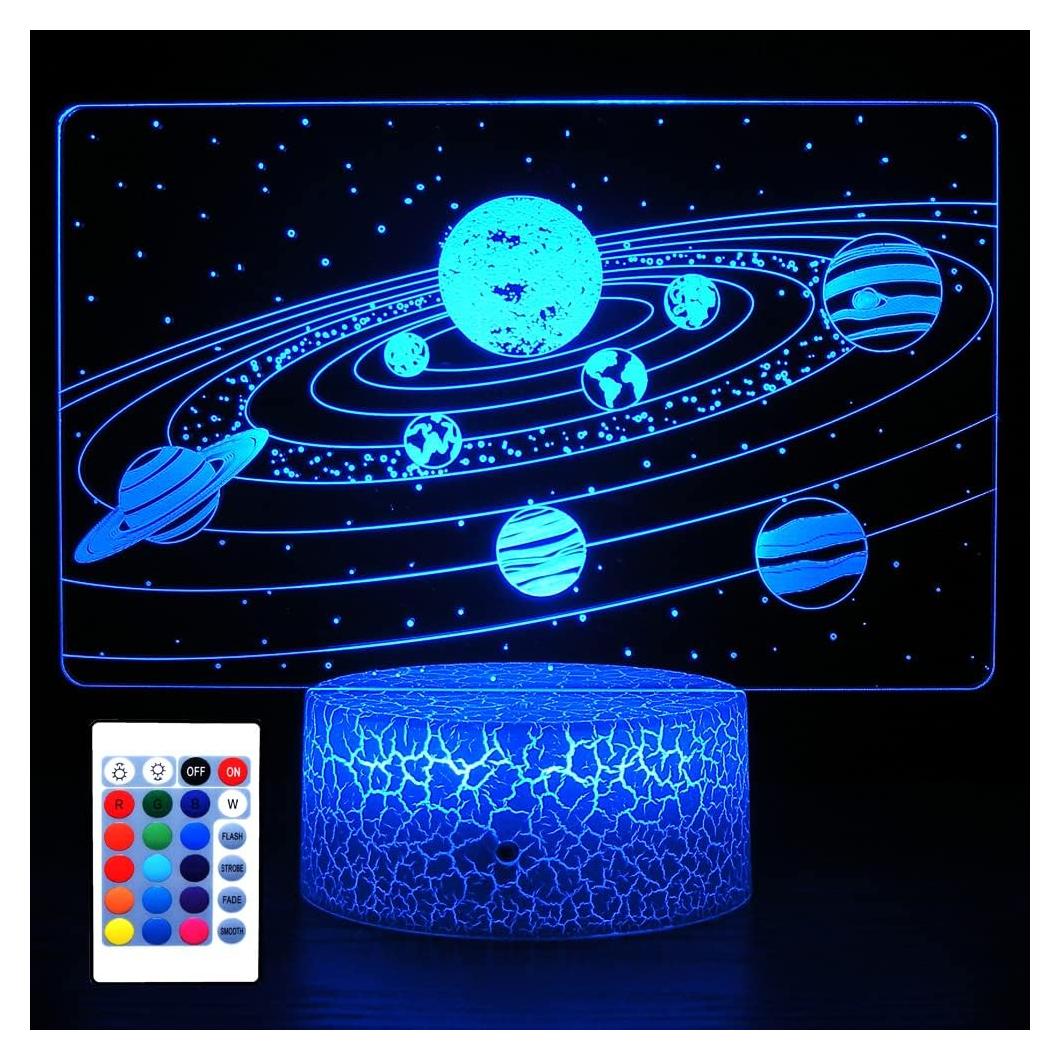 Lámpara Nocturna 3D Sistema Solar HYODREAM - 7 Colores