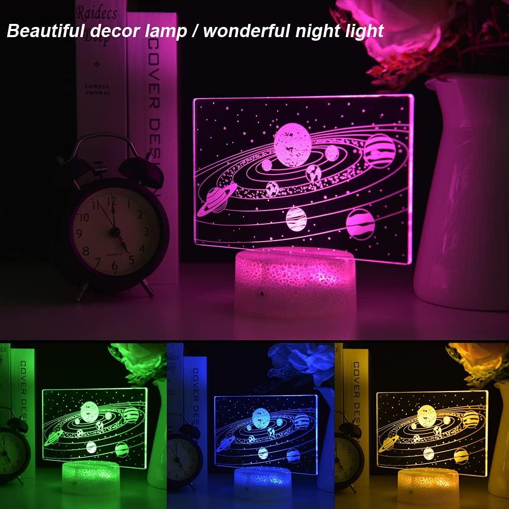 Lámpara Nocturna 3D Sistema Solar HYODREAM - 7 Colores
