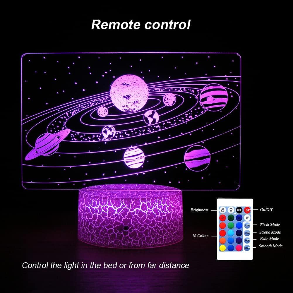 Lámpara Nocturna 3D Sistema Solar HYODREAM - 7 Colores
