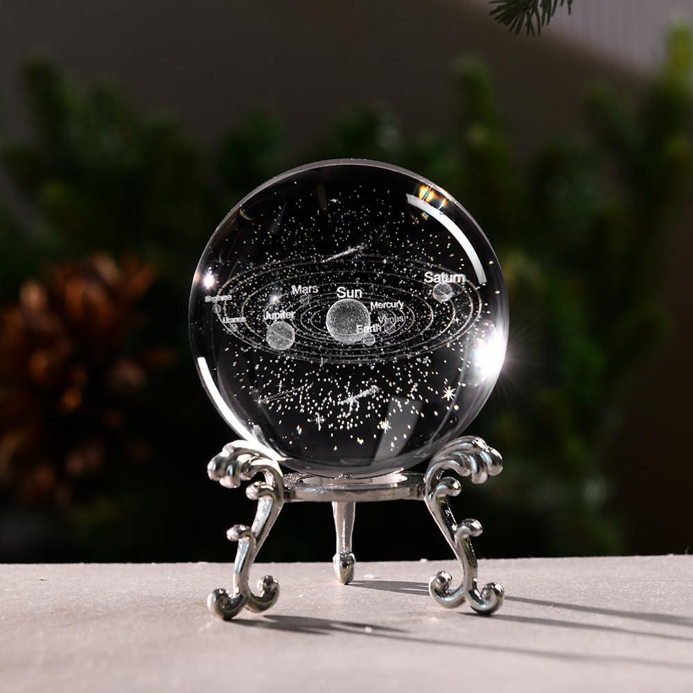 Bola de Cristal 3D del Sistema Solar ZRENJHUS 60mm Decorativa