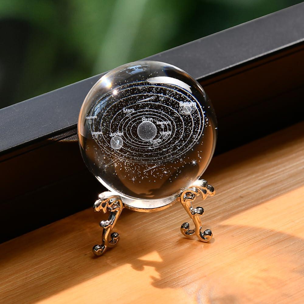 Bola de Cristal 3D del Sistema Solar ZRENJHUS 60mm Decorativa