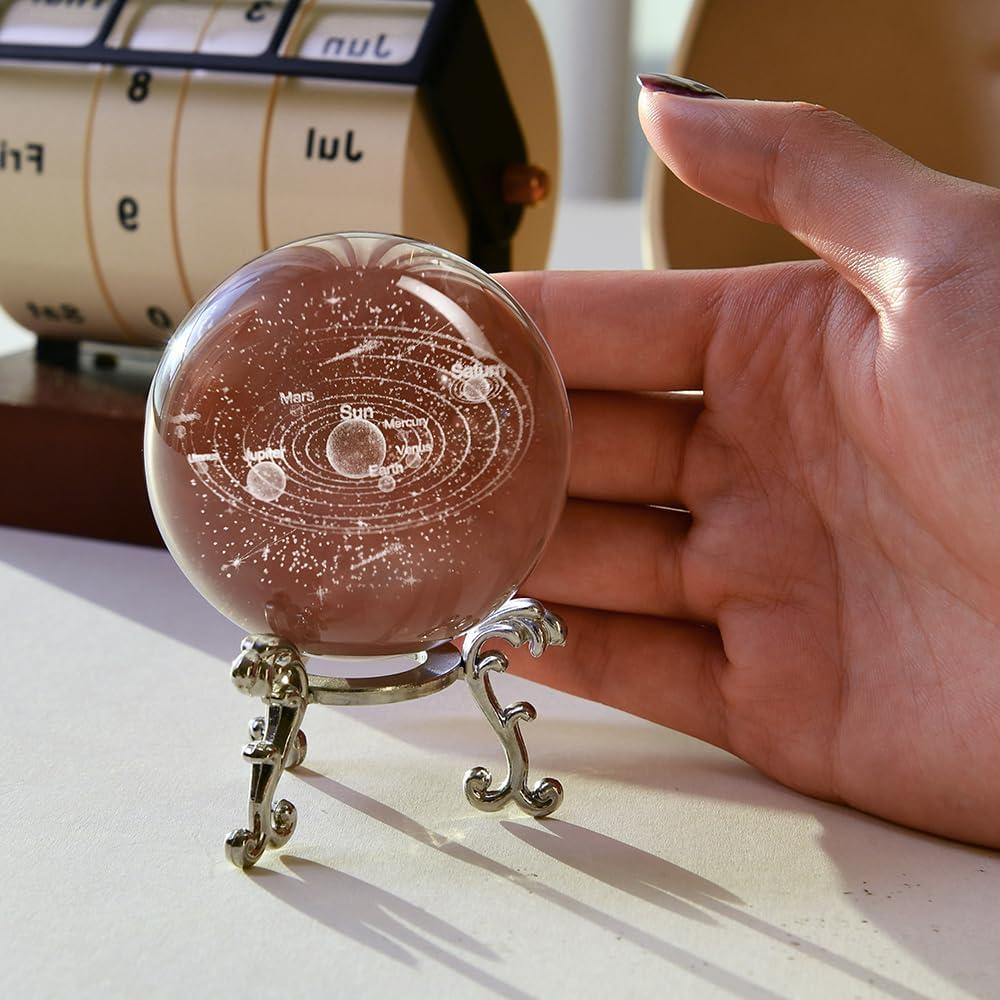 Bola de Cristal 3D del Sistema Solar ZRENJHUS 60mm Decorativa