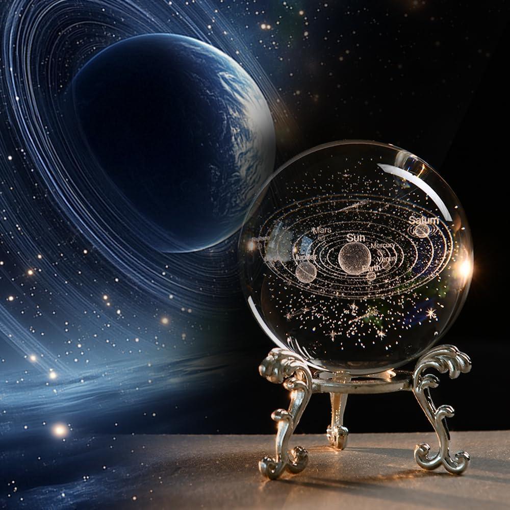 Bola de Cristal 3D del Sistema Solar ZRENJHUS 60mm Decorativa