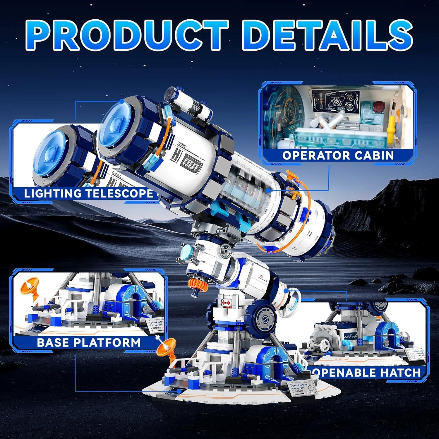 Juego de Construcción Telescopio Espacial Letoways 995 Piezas