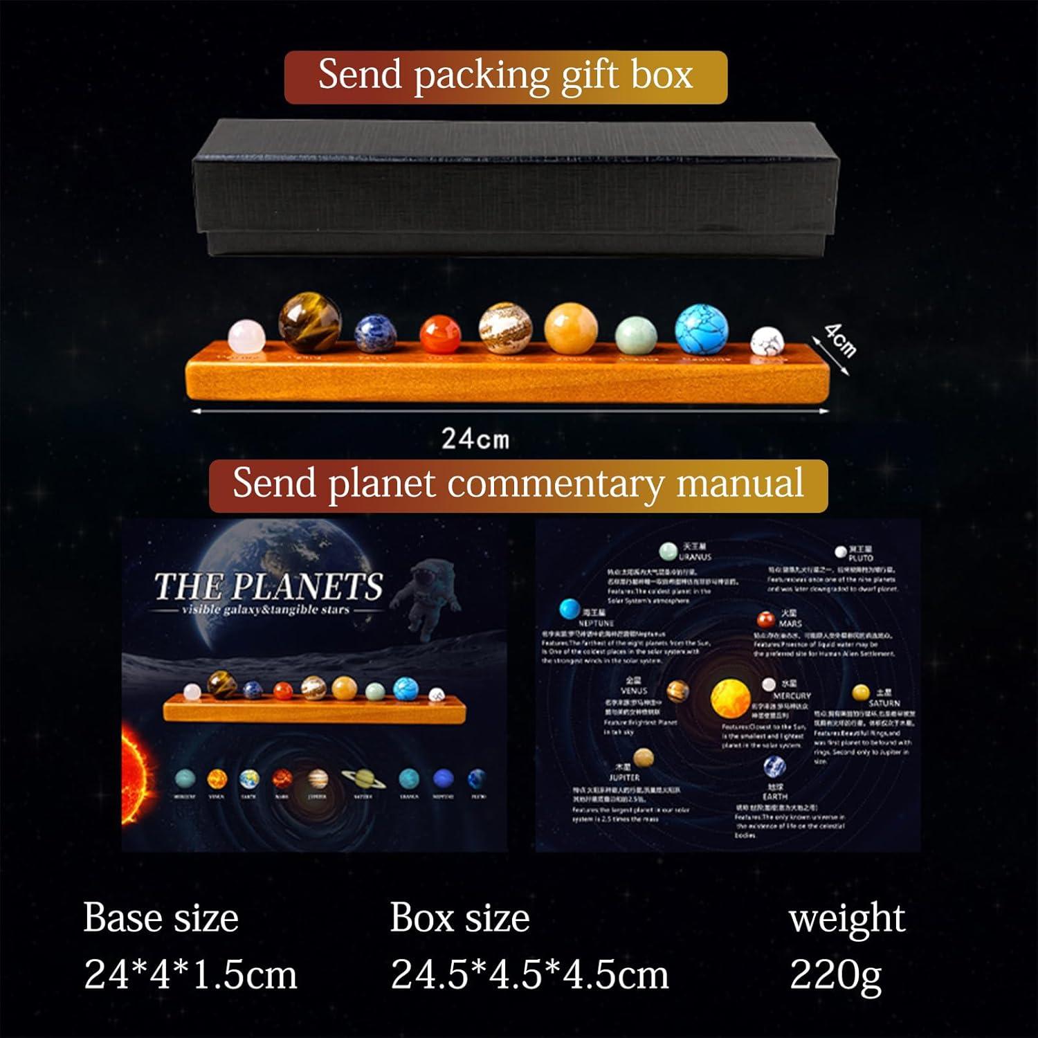 Juego de Rocas de 9 Planetas Vbvbip - Decoración de Escritorio Celestial