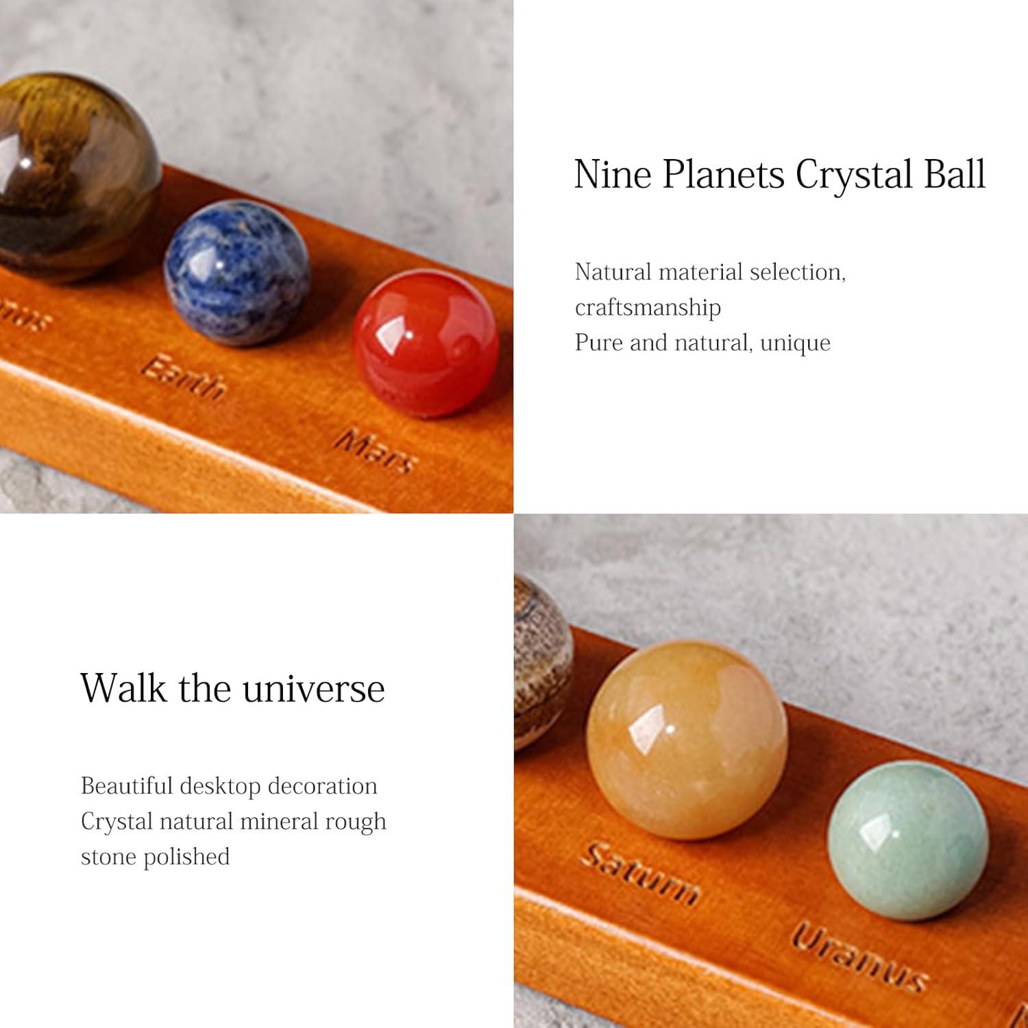 Juego de Rocas de 9 Planetas Vbvbip - Decoración de Escritorio Celestial