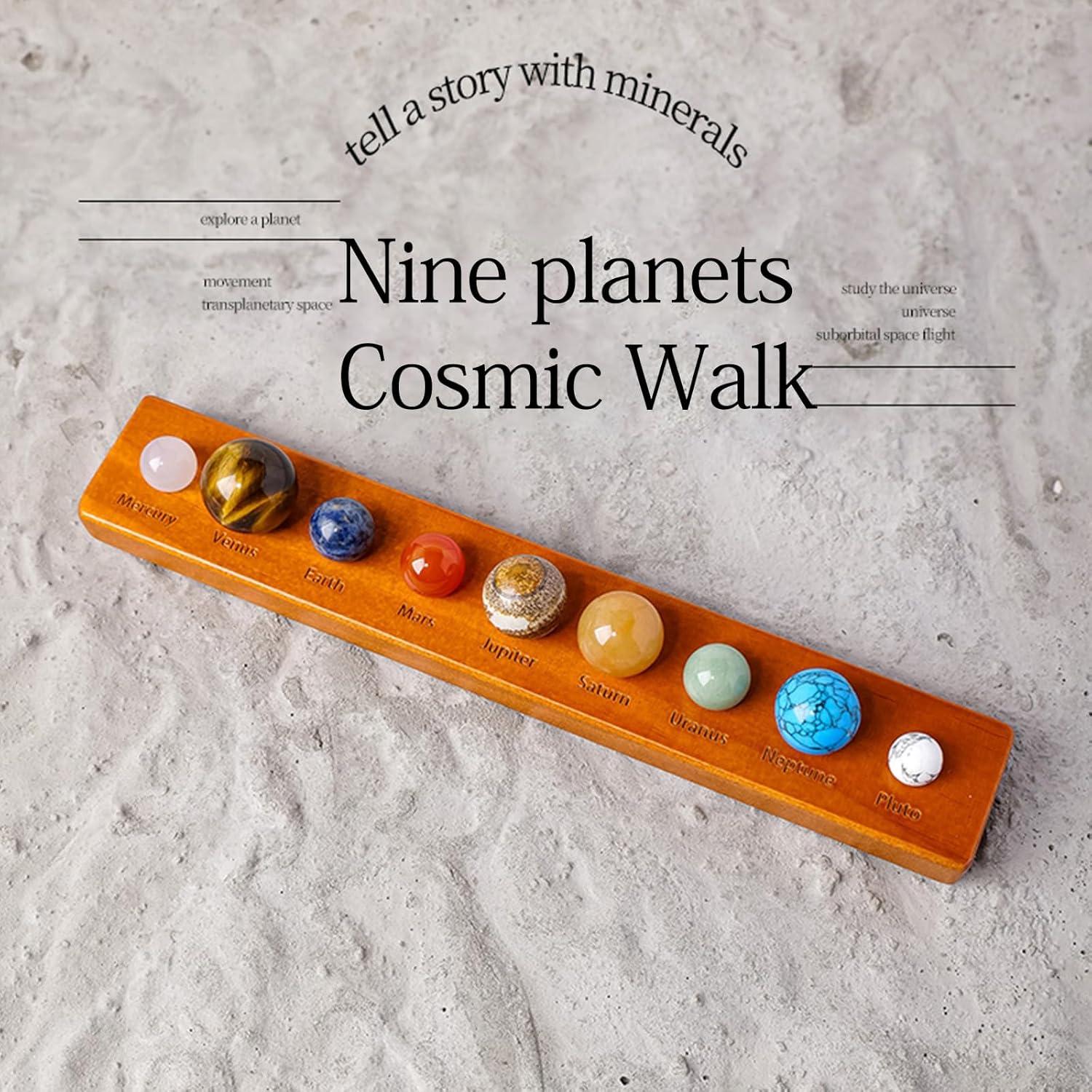 Juego de Rocas de 9 Planetas Vbvbip - Decoración de Escritorio Celestial