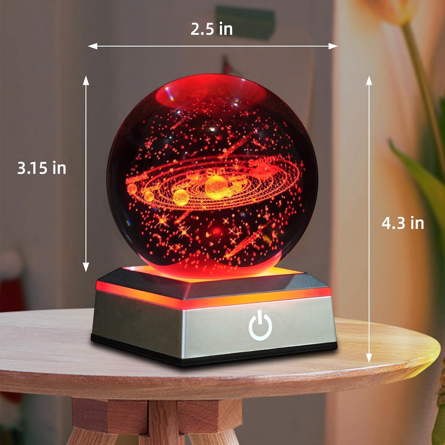 Lámpara de Mesa 3D Oriamde Sistema Solar 8 cm LED Táctil