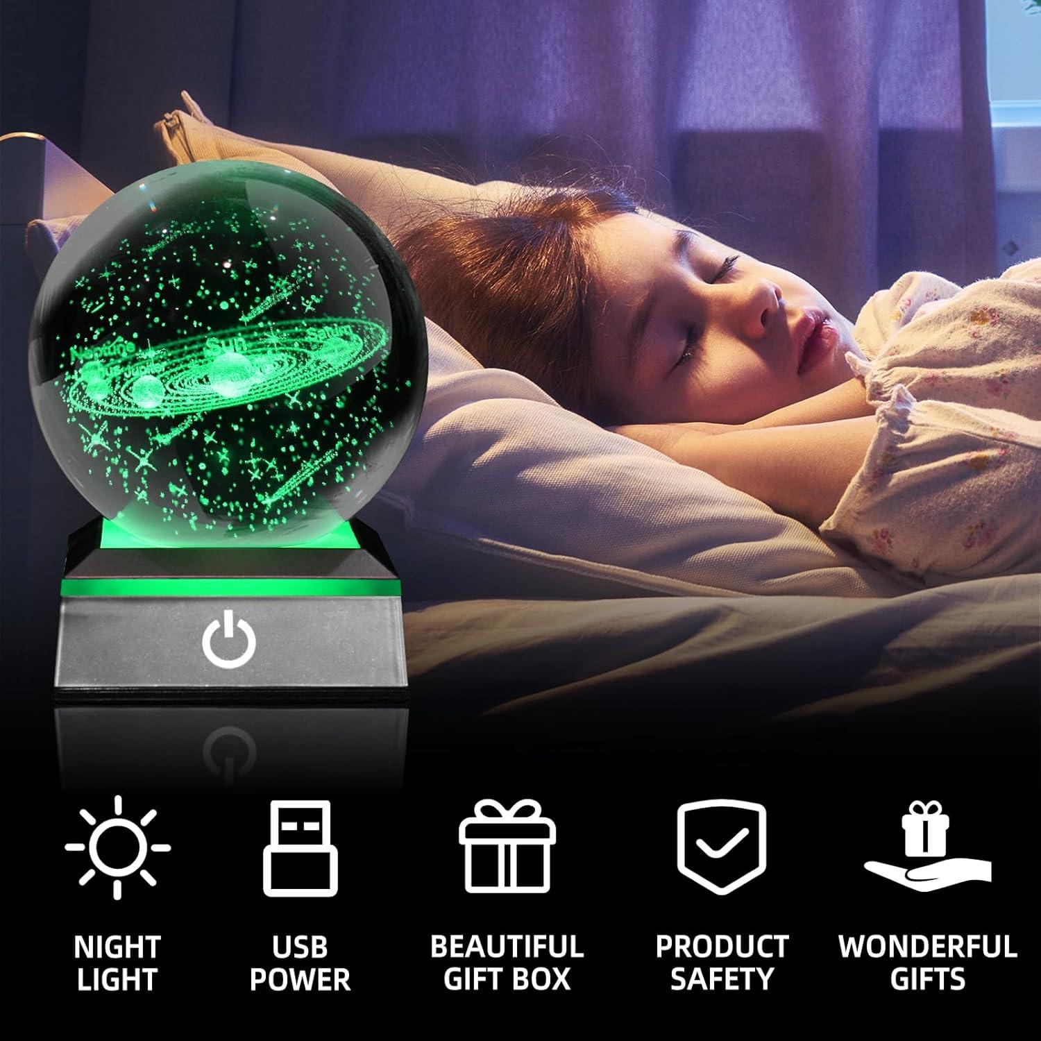 Lámpara de Mesa 3D Oriamde Sistema Solar 8 cm LED Táctil