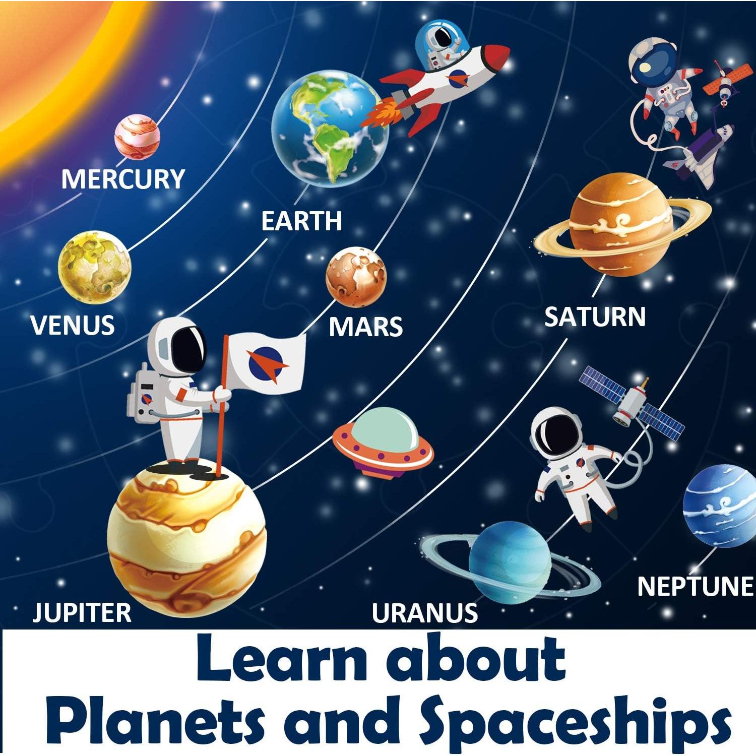 Rompecabezas de Suelo iPlay, iLearn 48 Piezas Madera Educativo