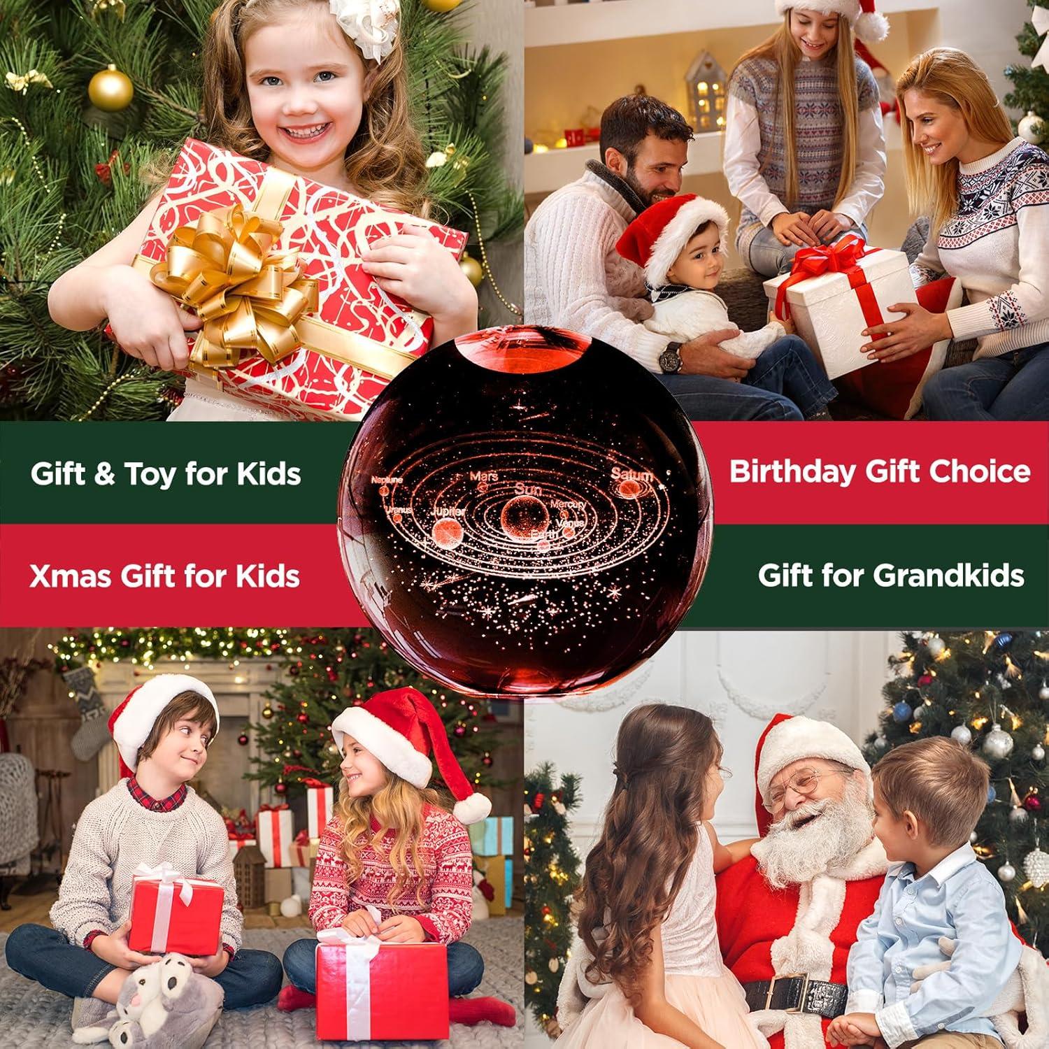 Lámpara de Noche 3D DCORIUNTG Cristal K9 16 Colores 8 cm