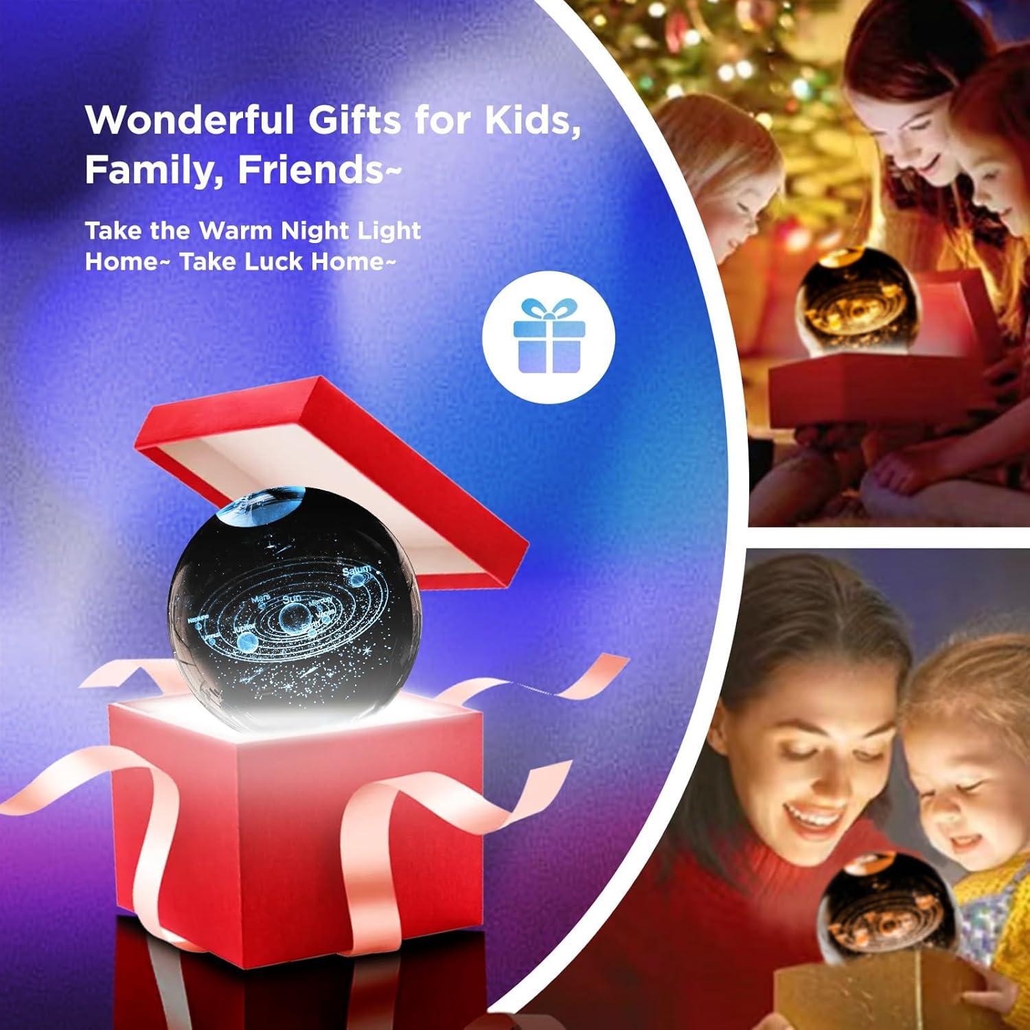 Luz Nocturna 3D Sistema Solar PYMIN3D con Control Remoto