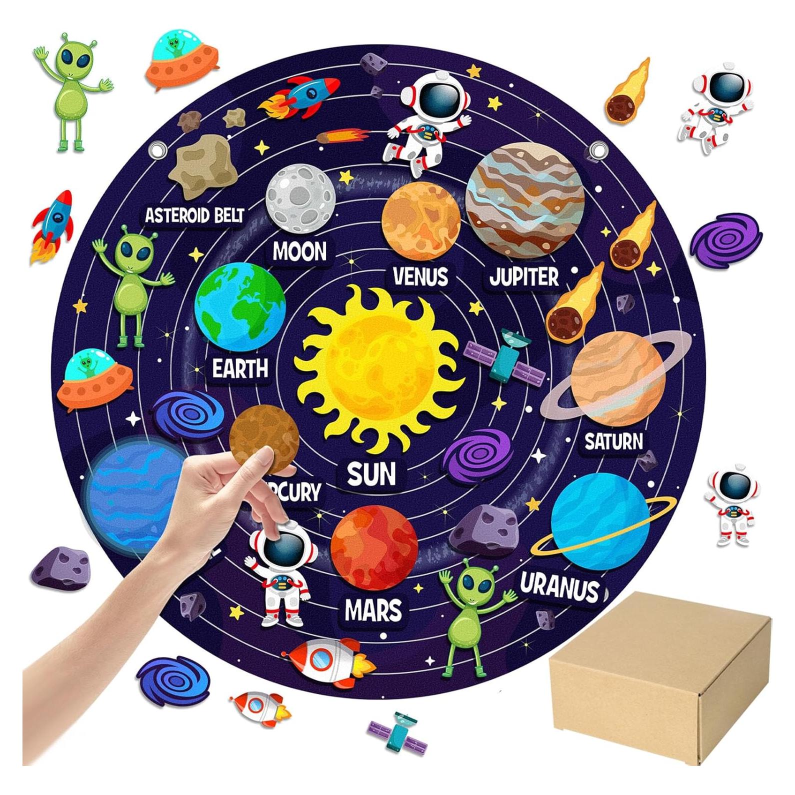 Juego de Tablero de Fieltro del Sistema Solar MiniInflat 76.2 cm