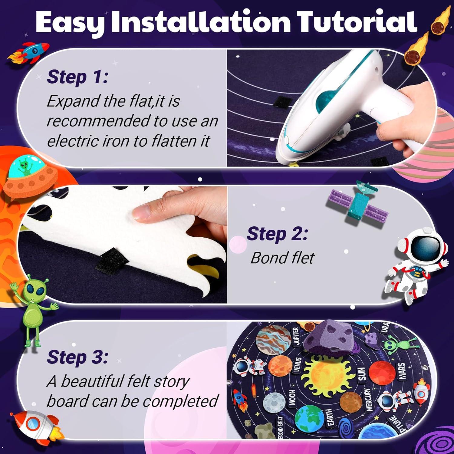 Juego de Tablero de Fieltro del Sistema Solar MiniInflat 76.2 cm