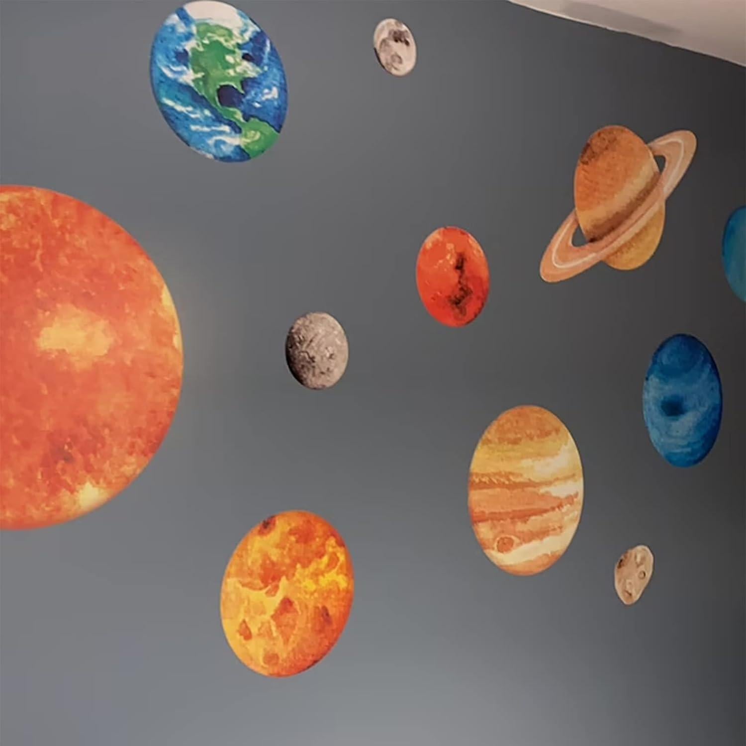 Calcomanías de Pared Sistema Solar Iinuu Grande Decoración
