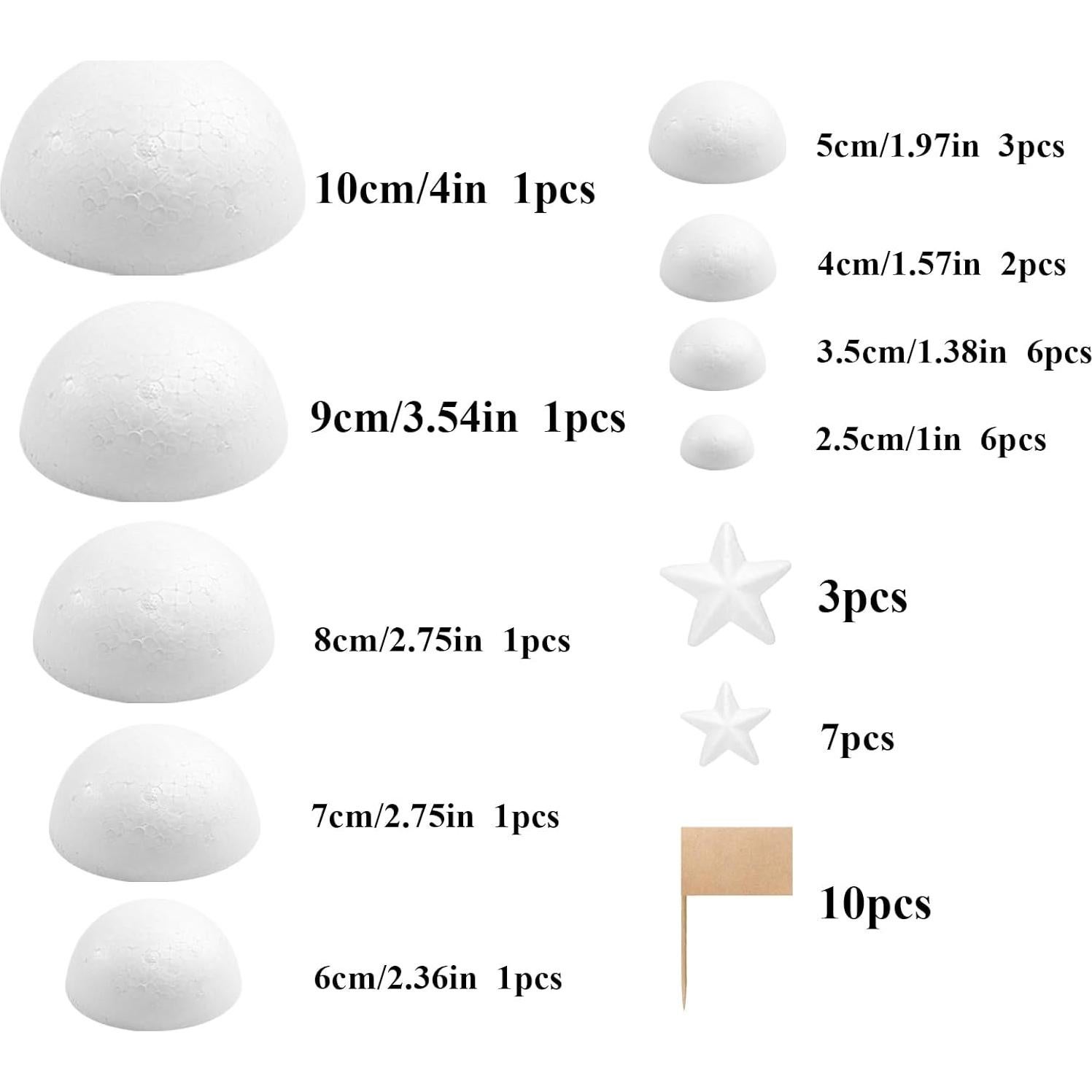 Kit de Bolas de Espuma Crafjie 42PCS para Manualidades y Proyectos