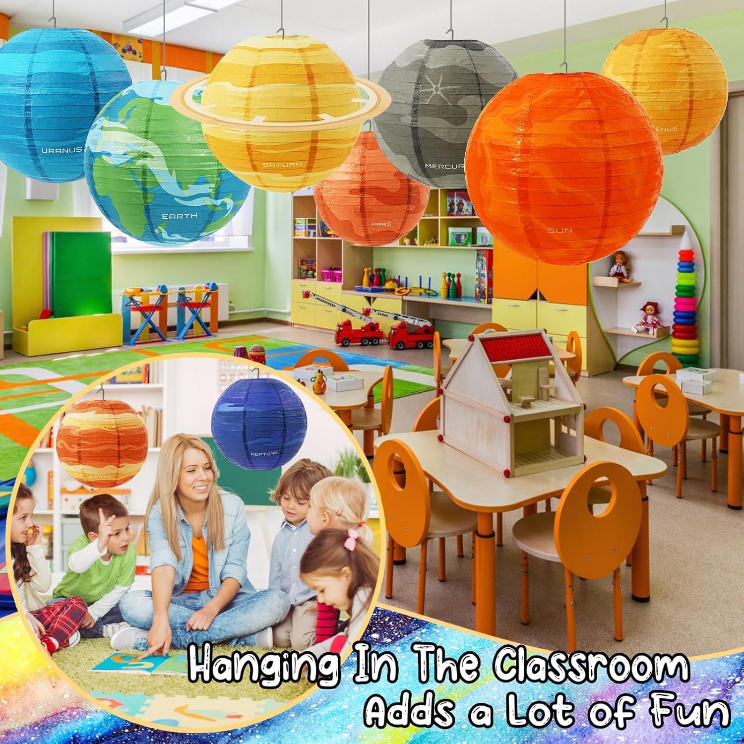 Linternas de Papel del Sistema Solar Yazabai 30.48 cm 9PCS