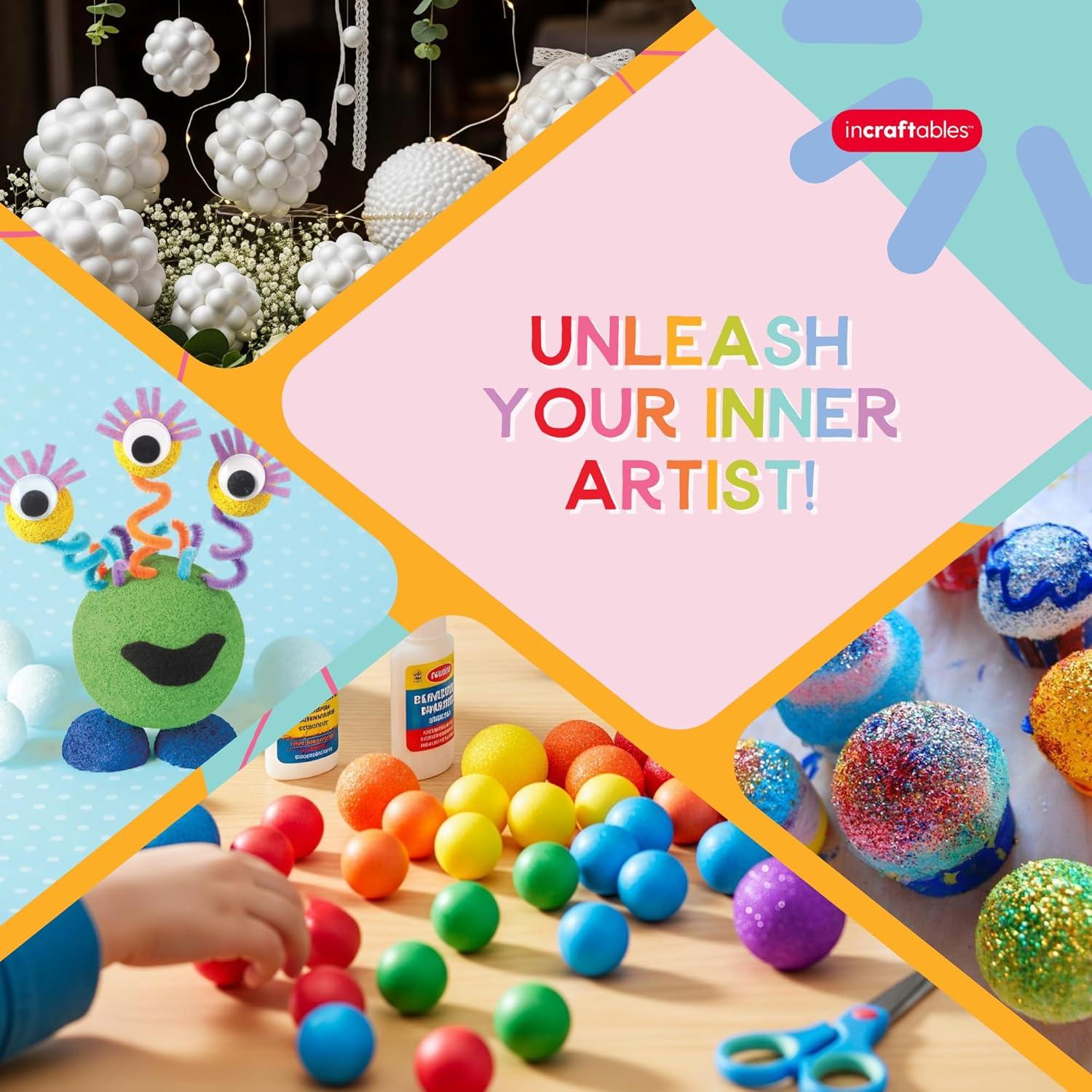 Incraftables Set de 240 Esferas de Espuma para Manualidades