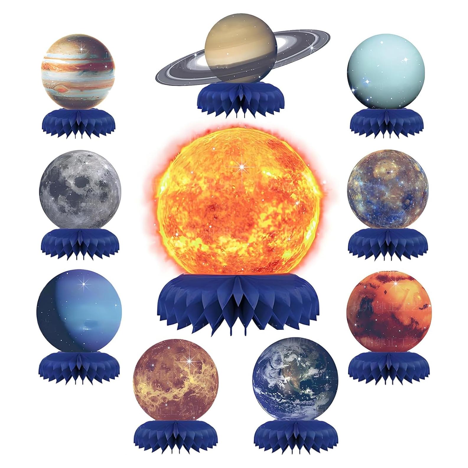 Centros de Mesa de Panal Espacial Oiuyamn - 10 Piezas